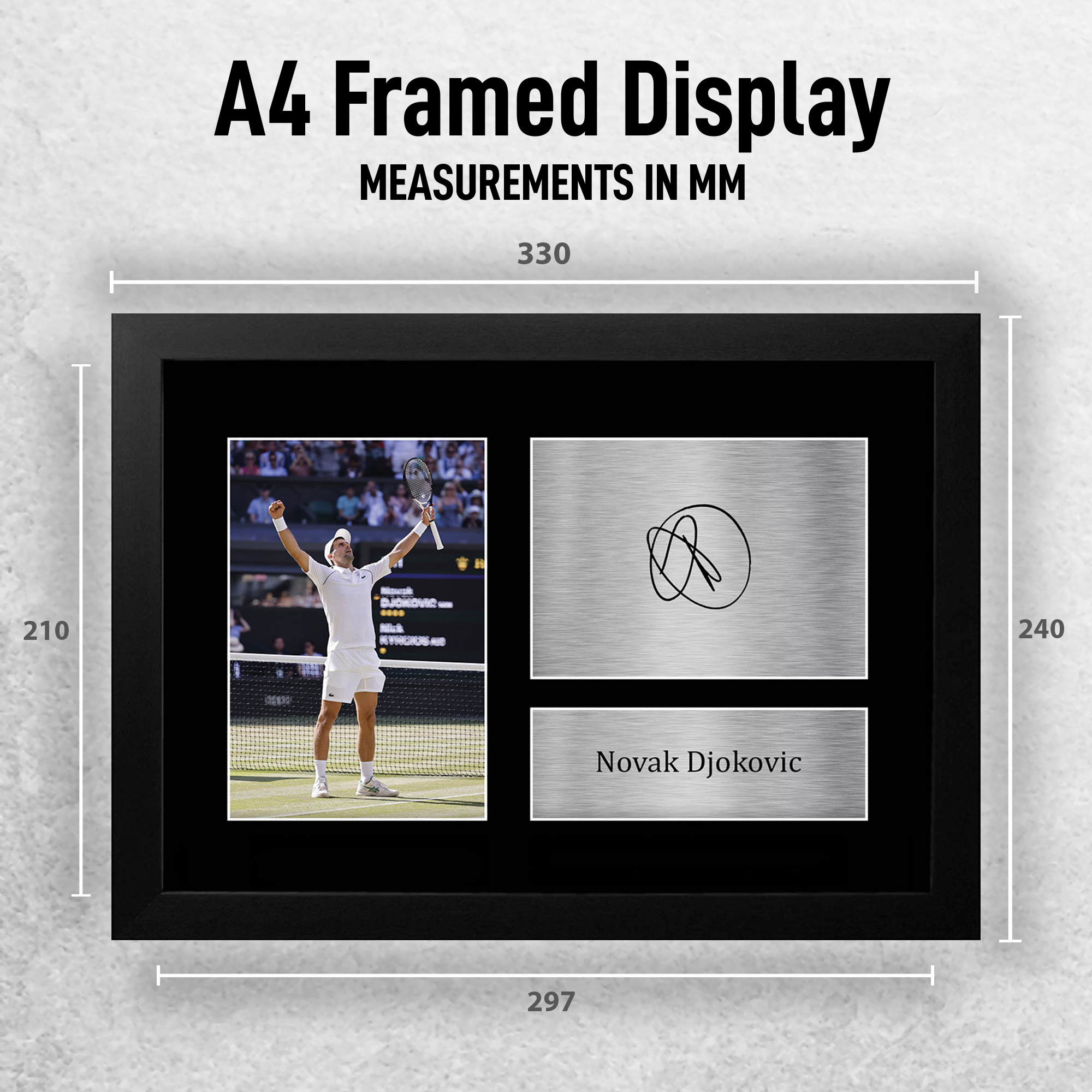 Novak Djokovic Top Geschenkidee gerahmte Autogramm Fotoabzüge an Tennisfans - Bild 3 von 17