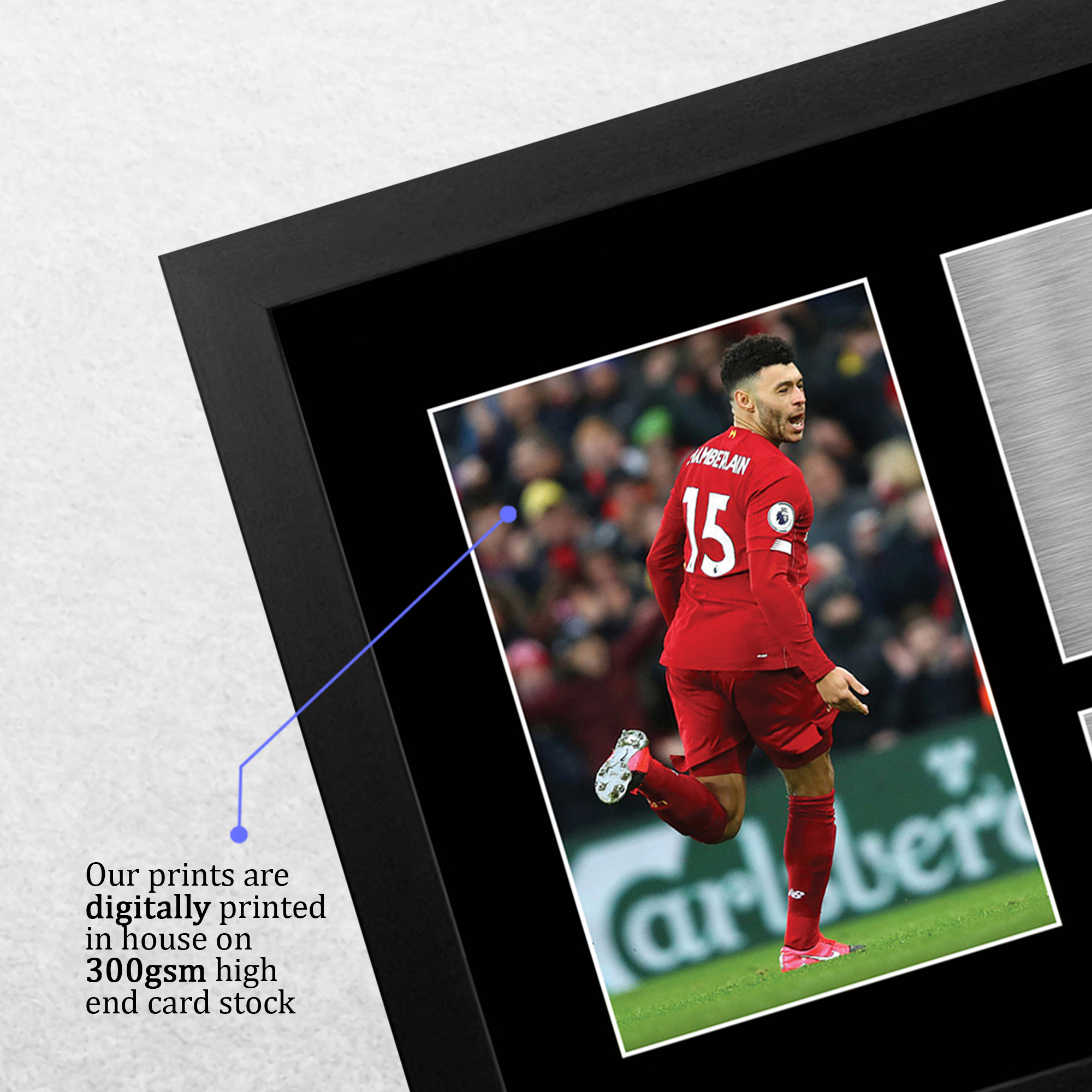 Alex Oxlade-Chamberlain Signed A4 Framed Printed Autograph