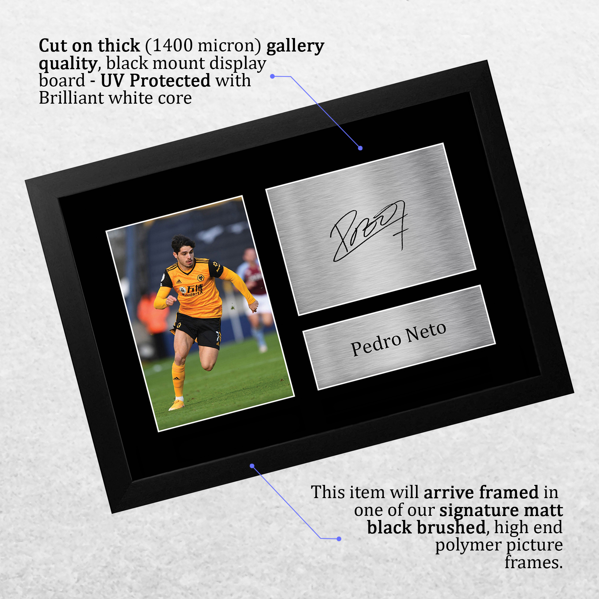 Pedro Neto Gran Idea de Regalo Autógrafo Impreso Imagen A4 para Aficionados al Fútbol - Imagen 4 de 17