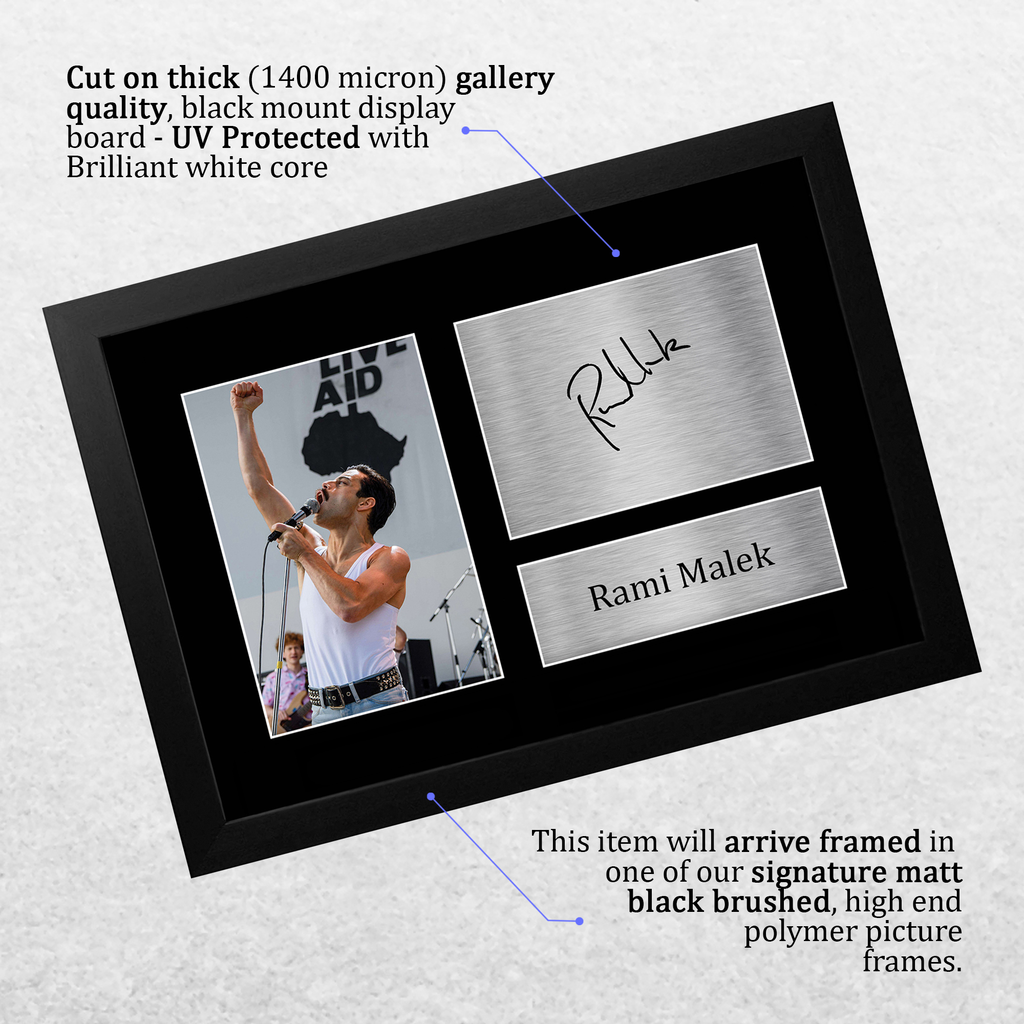 Rami Malek Signed Pre Printed Autograph A4 Photo Gift For