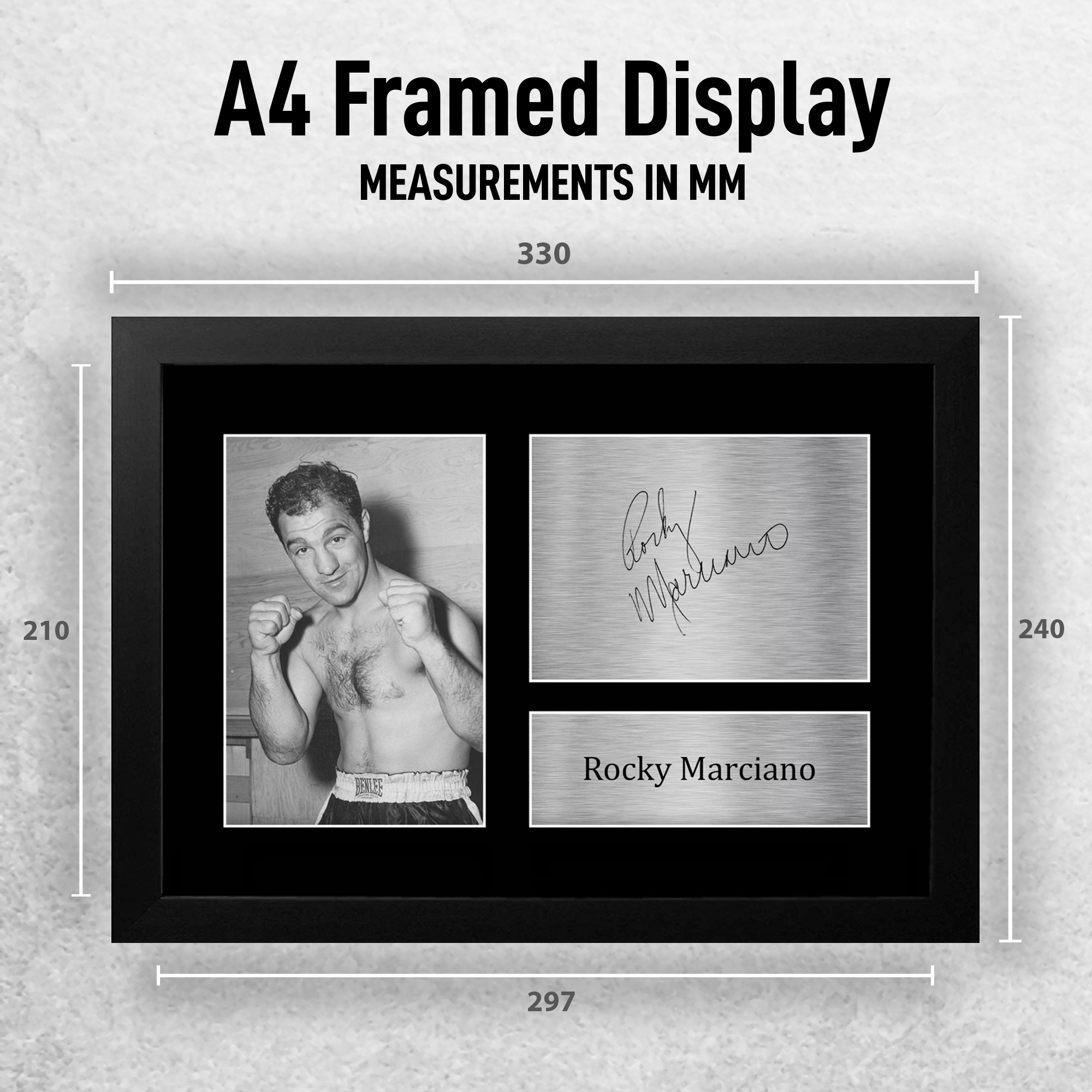 Fotografia A4 firmata Rocky Marciano un regalo di boxe per fan - Foto 11 di 17