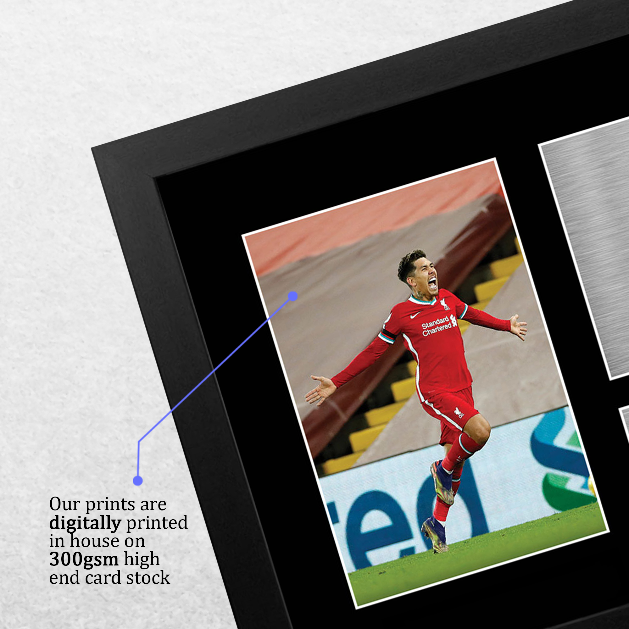 Autografo Roberto Firmino firmato A4 incorniciato stampato Liverpool stampa LFC regalo - Foto 13 di 24