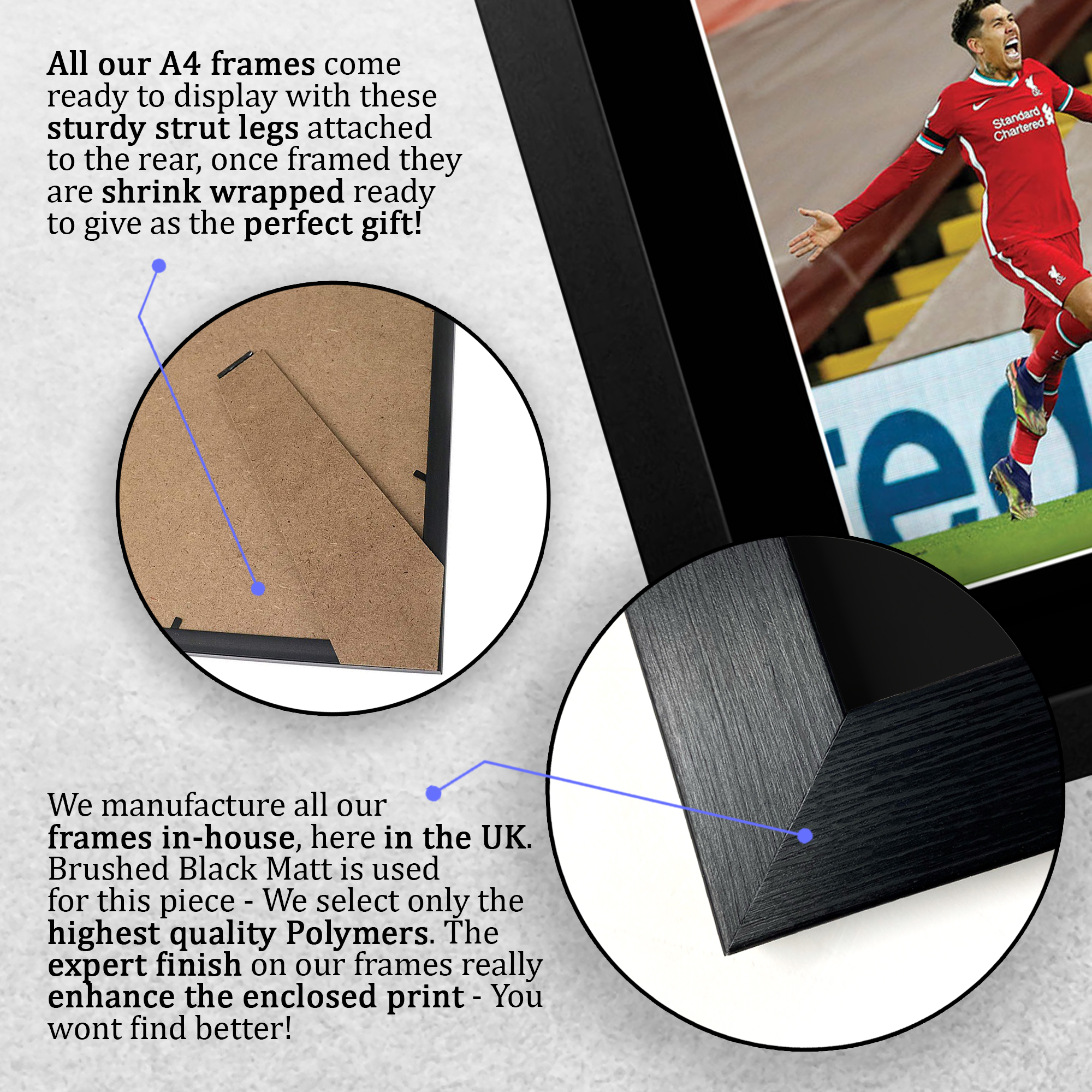 Autografo Roberto Firmino firmato A4 incorniciato stampato Liverpool stampa LFC regalo - Foto 16 di 24