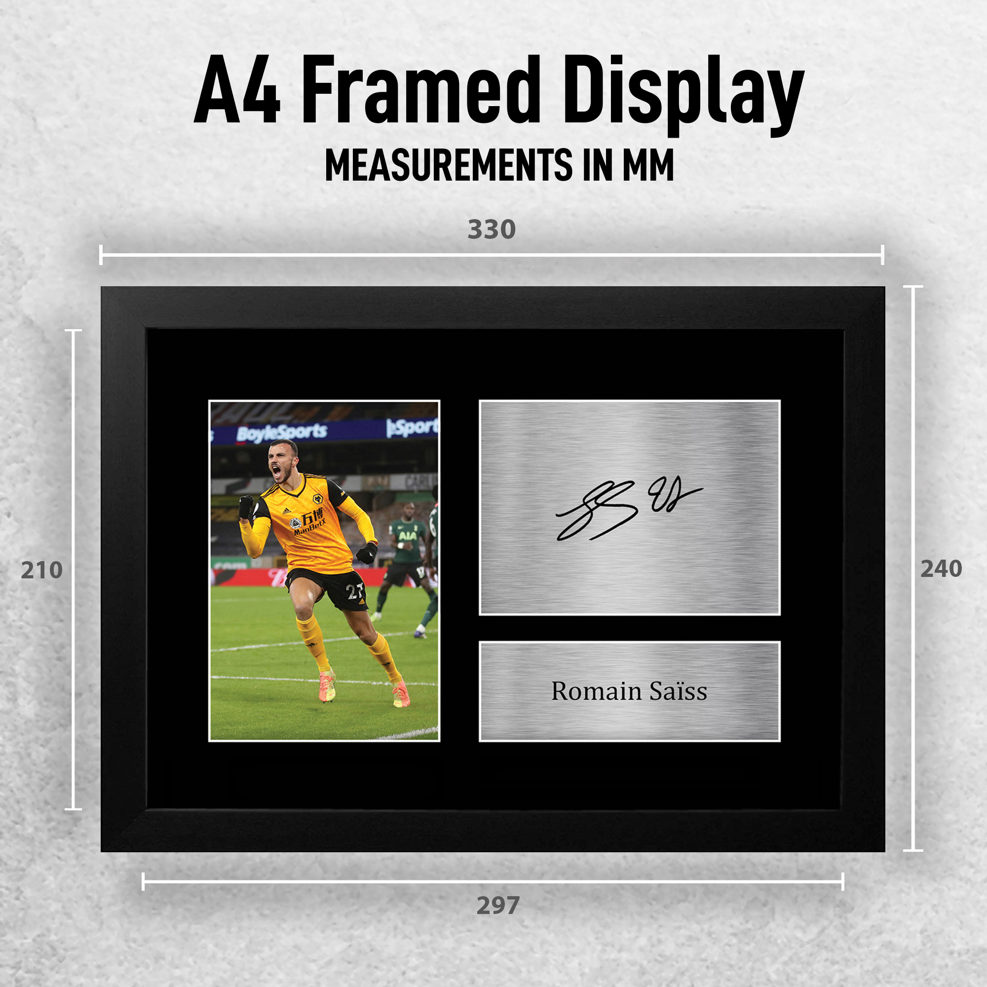 Romain Saiss Wolves Great Gift Idea Printed Autograph Picture for Football Fans - Imagen 3 de 17