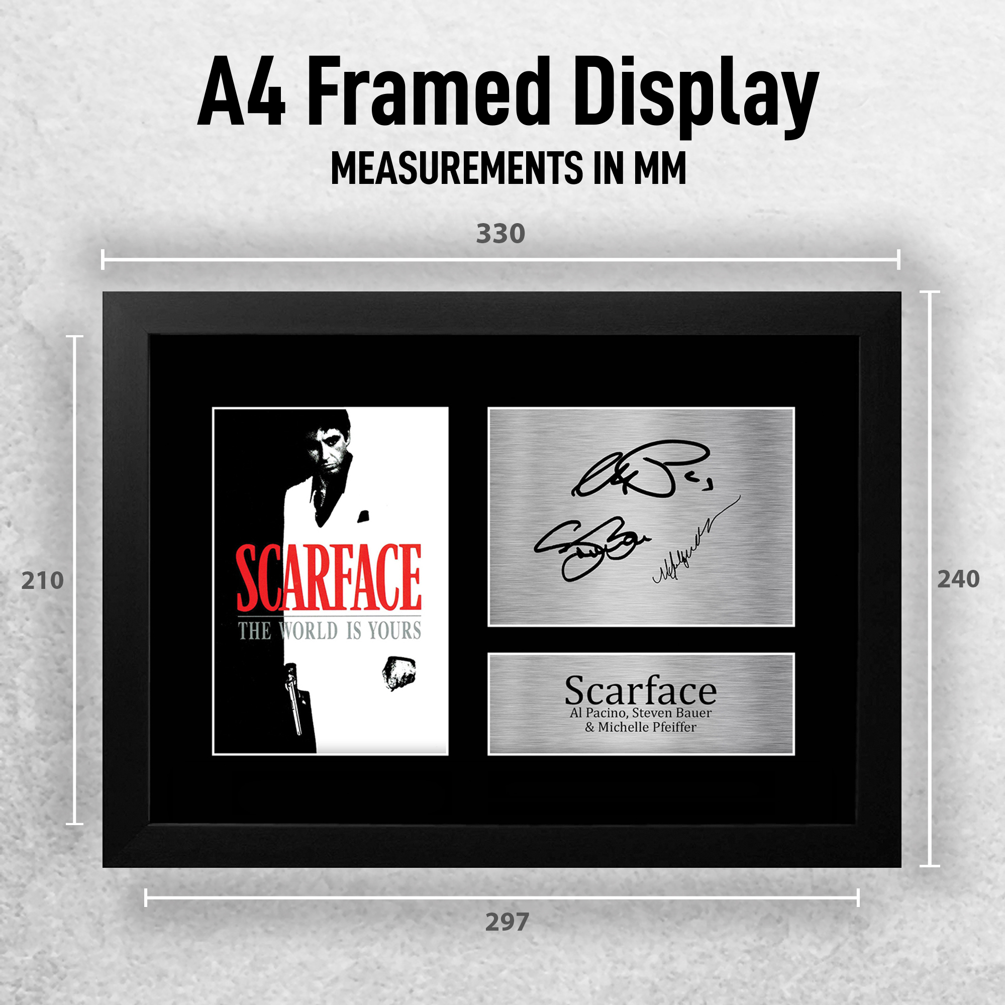 Scarface Ideal Gift Printed Framed Autograph Picture to Movie Memorabilia Fans - Picture 3 of 59