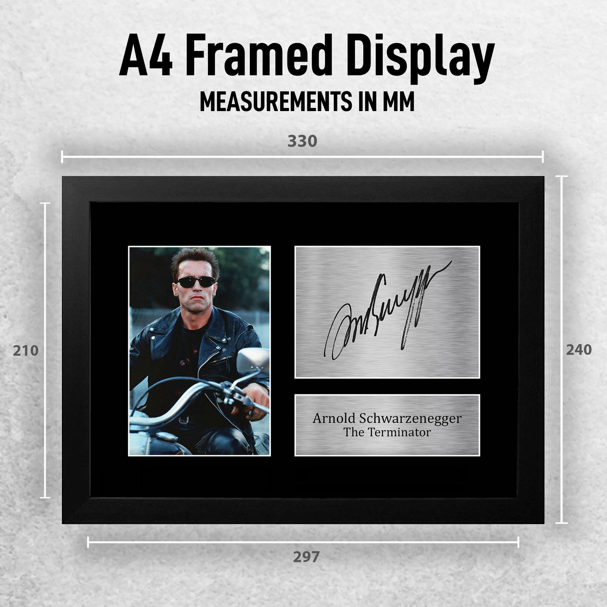 Arnold Schwarzenegger Signed Terminator Printed Autograph Photo
