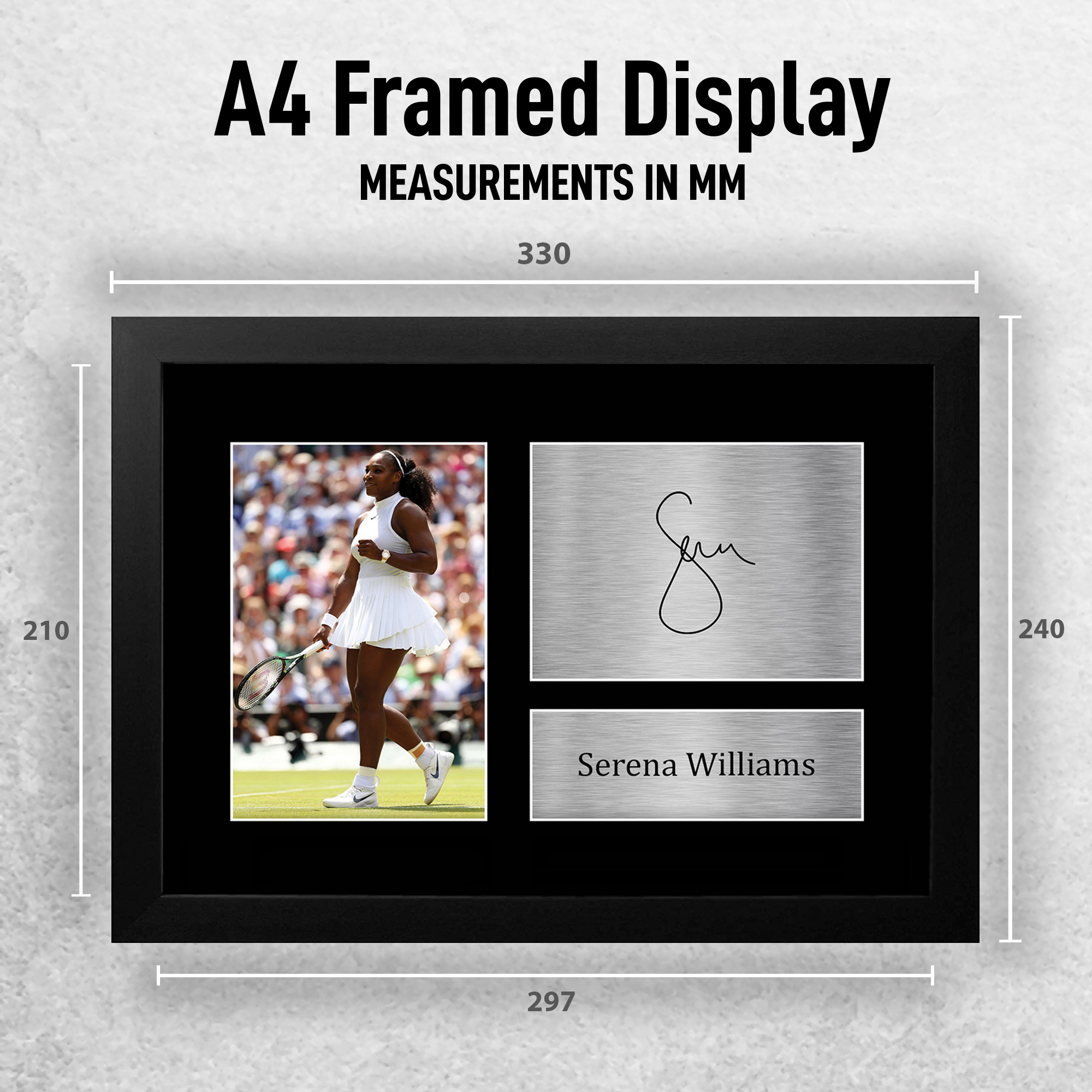 Serena Williams firmó un autógrafo preimpreso A4 Photo Gift para un fanático del tenis - Imagen 3 de 17