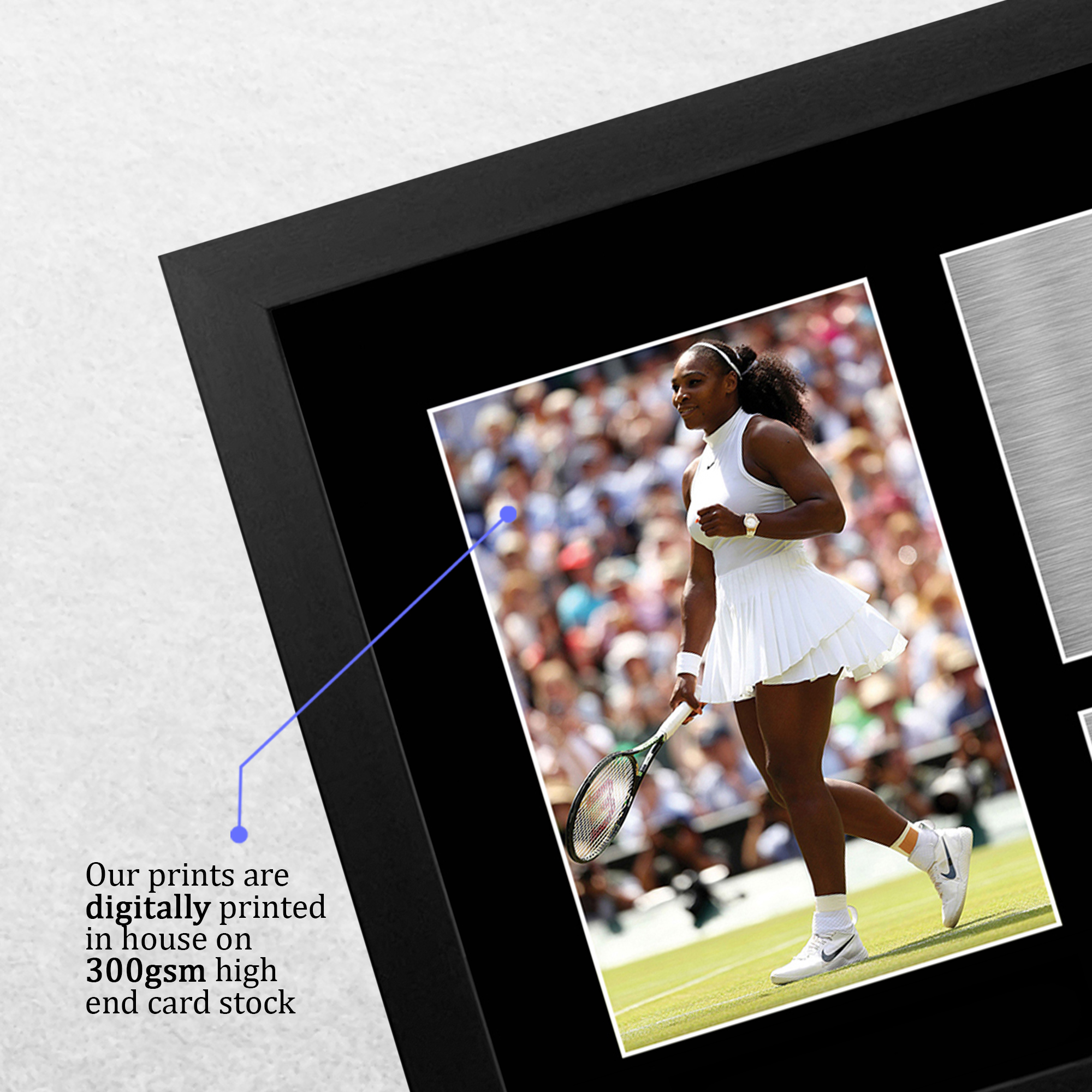 Serena Williams firmó un autógrafo preimpreso A4 Photo Gift para un fanático del tenis - Imagen 5 de 17