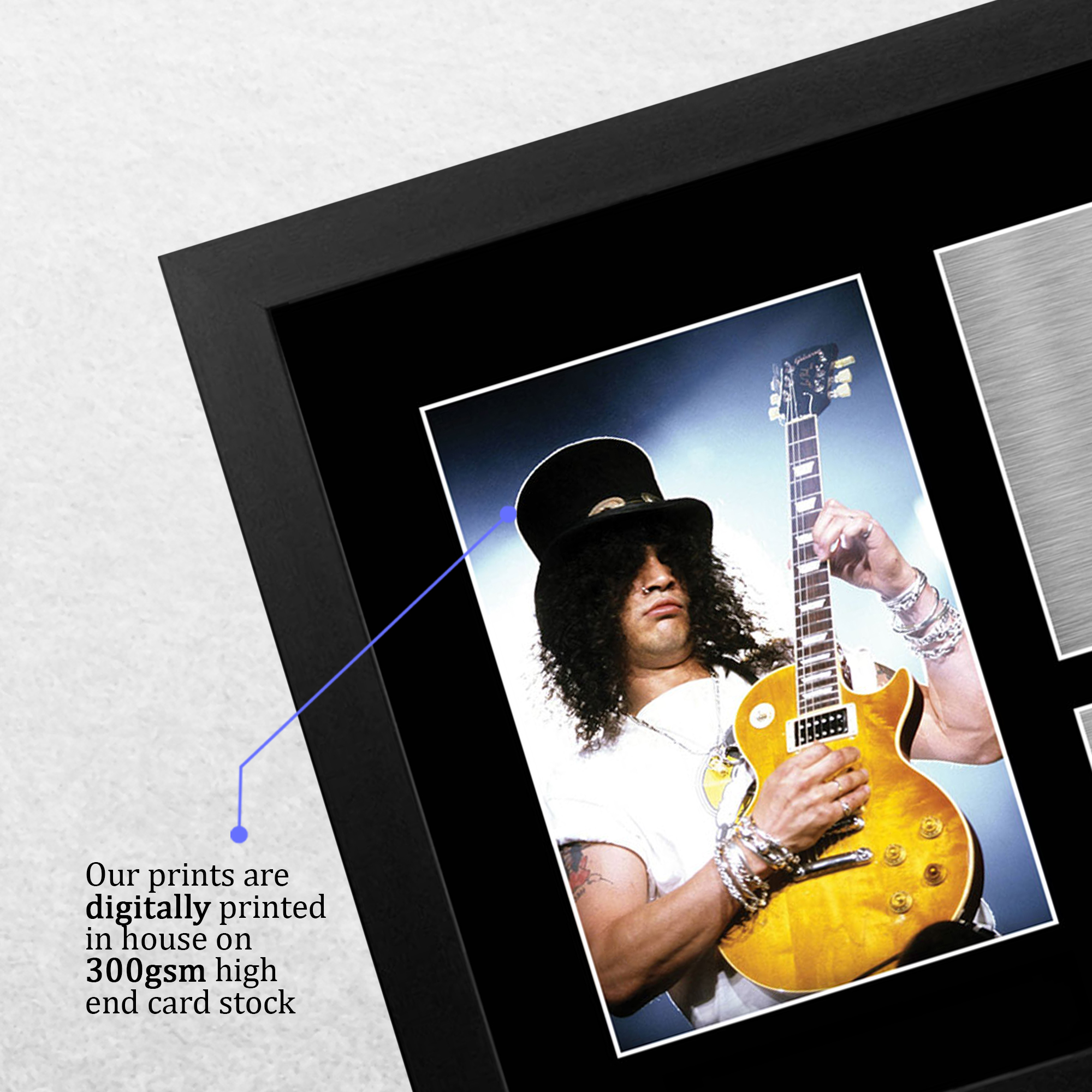 Slash Signed Pre-Printed Autographed A4 Photo Display Gift For