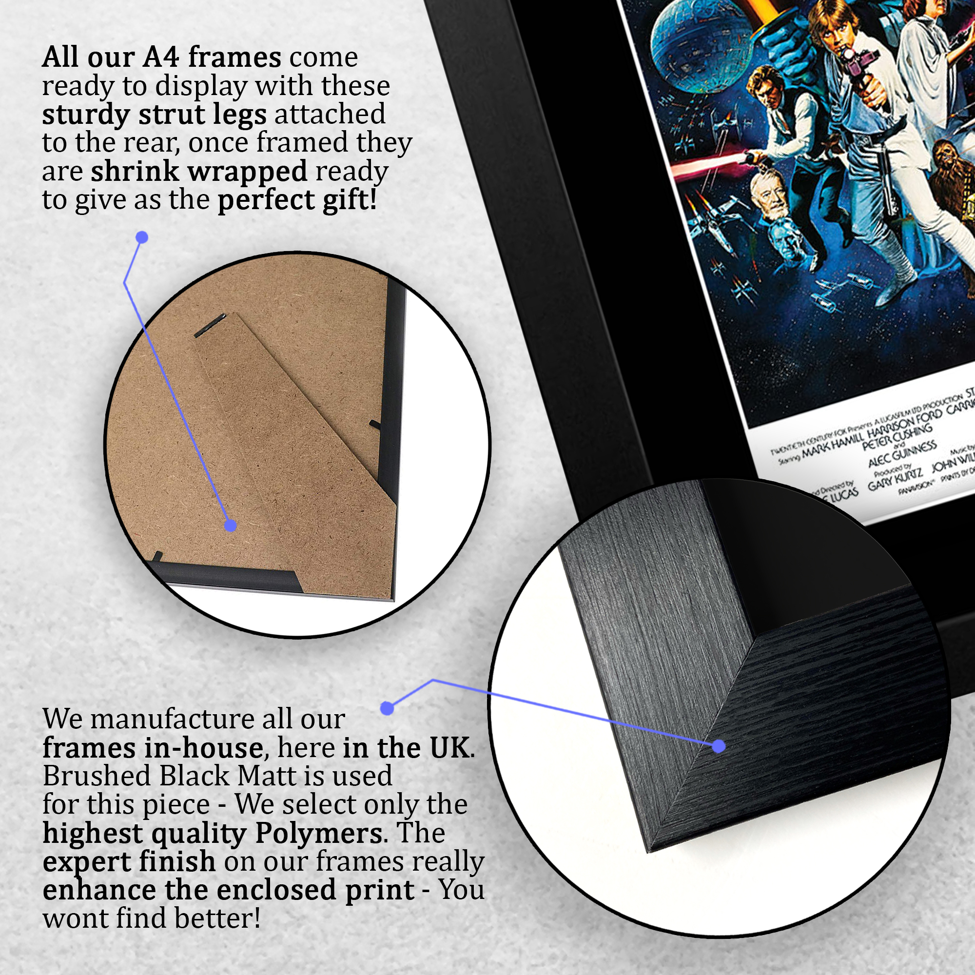 Star Wars New Hope Cast Mark Hamill, Carrie Fisher, Harrison Ford for Movie Fans - Picture 16 of 17