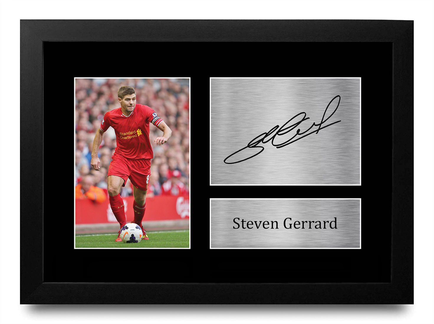 Steven Gerrard Signed Liverpool Pre Printed Autograph Photo