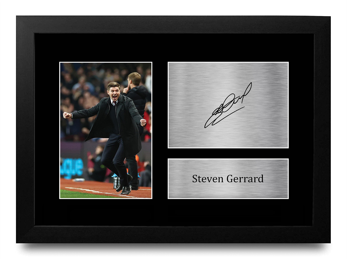 Steven Gerrard Manager Aston Villa gedrucktes handsigniertes Poster für Fußballfans - Bild 2 von 17