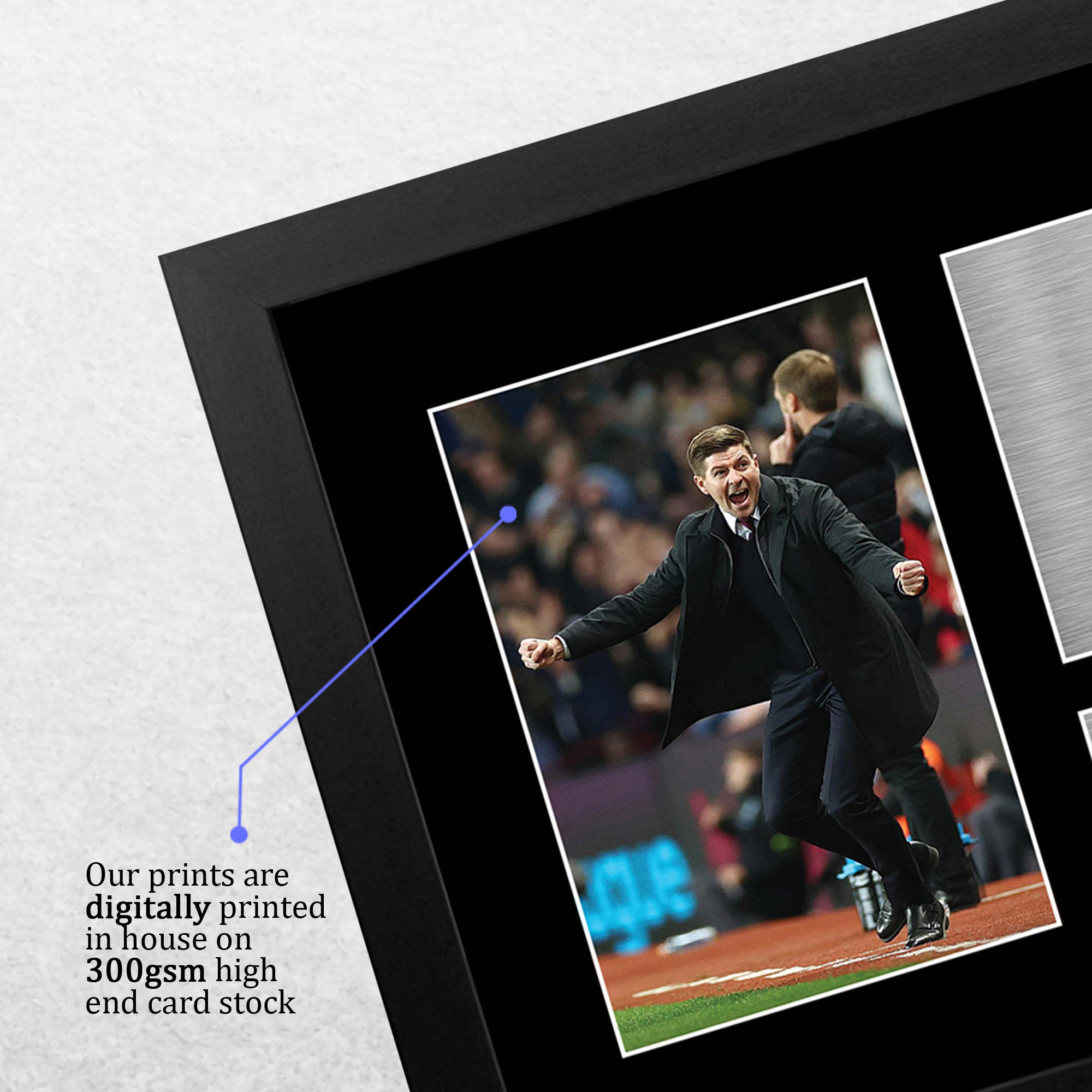 Steven Gerrard Manager Aston Villa gedrucktes handsigniertes Poster für Fußballfans - Bild 5 von 17