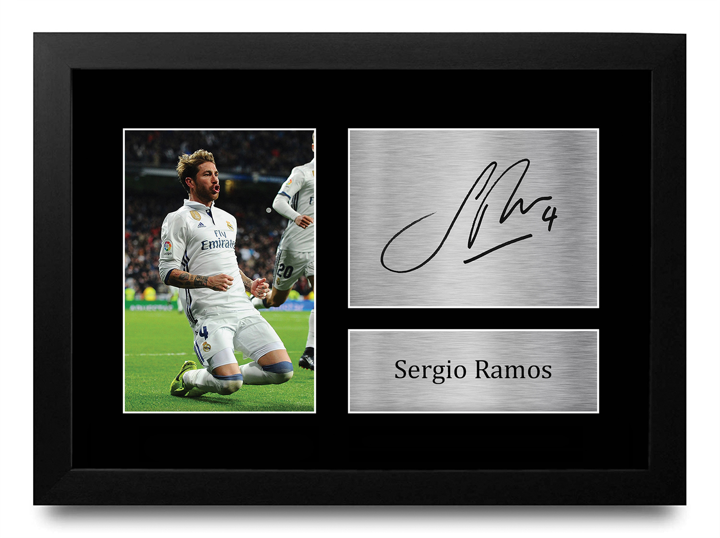 Sergio Ramos Signed Real Madrid Pre Printed Autograph Photo 