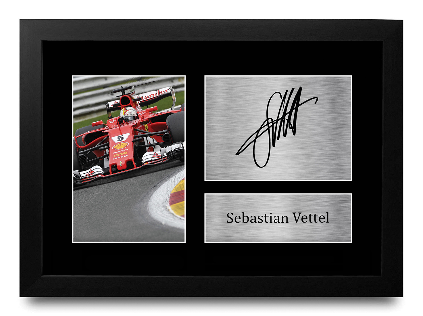 Sebastian Vettel Signed Pre Printed Autograph A4 Photo Gift For a F1 Fan - Foto 2 di 17
