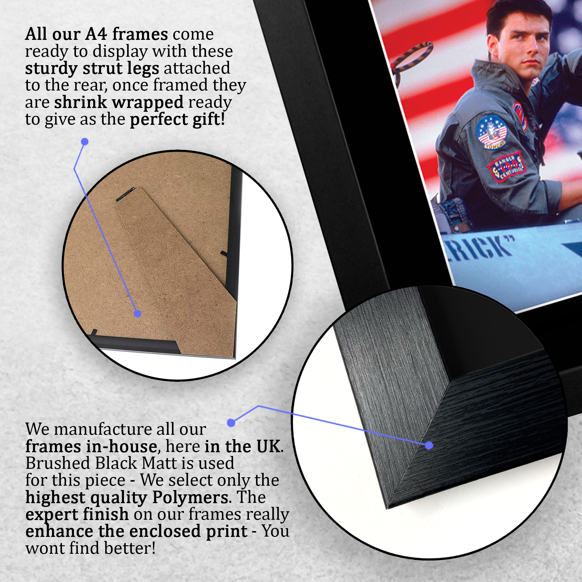 Top Gun Maverick Cool Gift Idea Framed Autograph Picture Print to Movie Fans - Picture 16 of 59