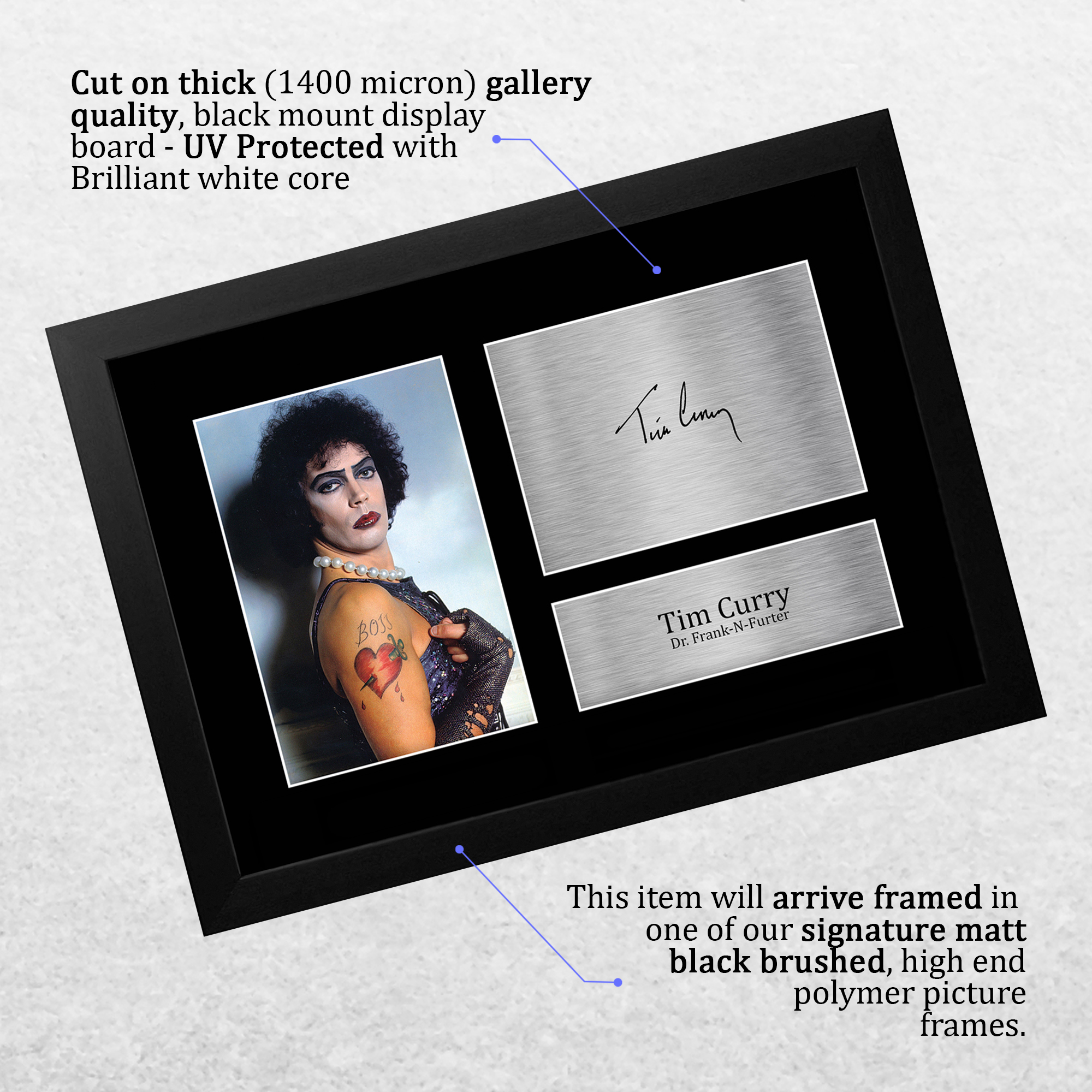 The Rocky Horror Picture Show Gift Framed Autograph Picture Print to Movie Fans - Picture 12 of 59
