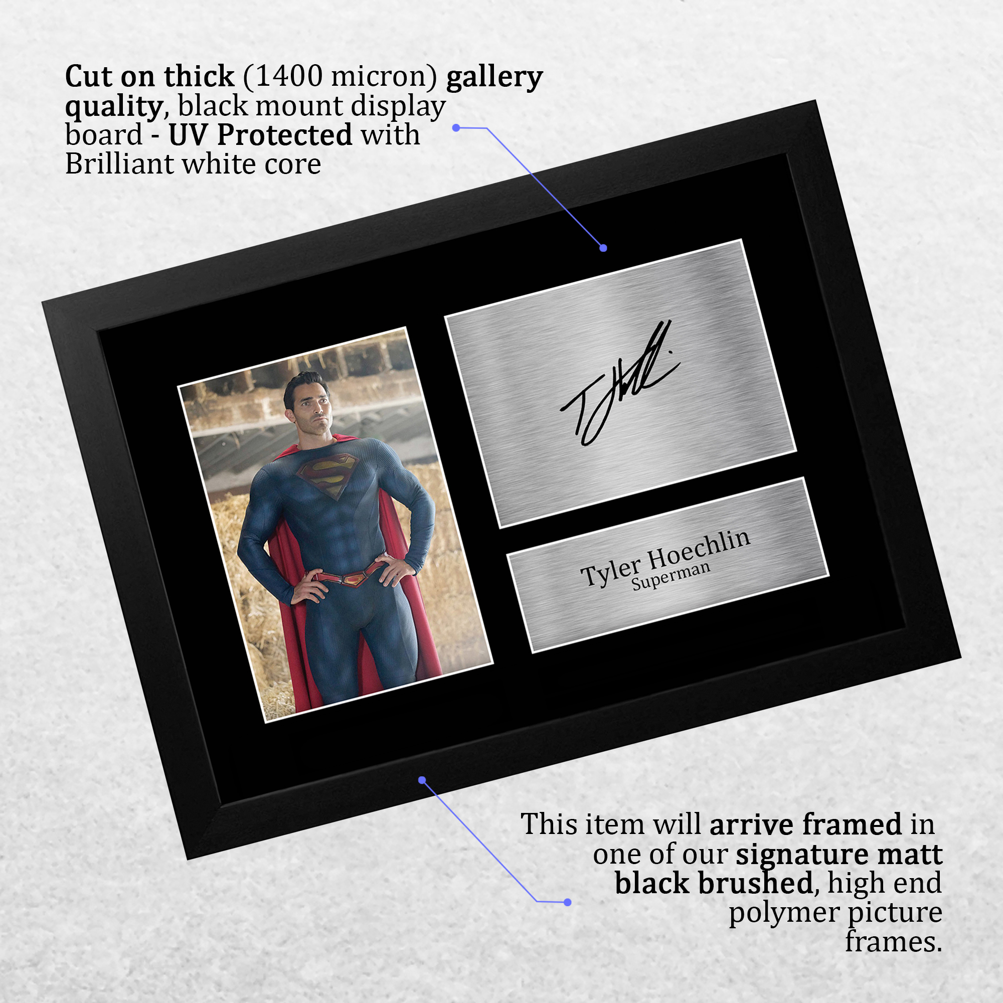Tyler Hoechlin Excellent Gift Idea Printed Framed Autograph Picture for TV Fans - Picture 4 of 17