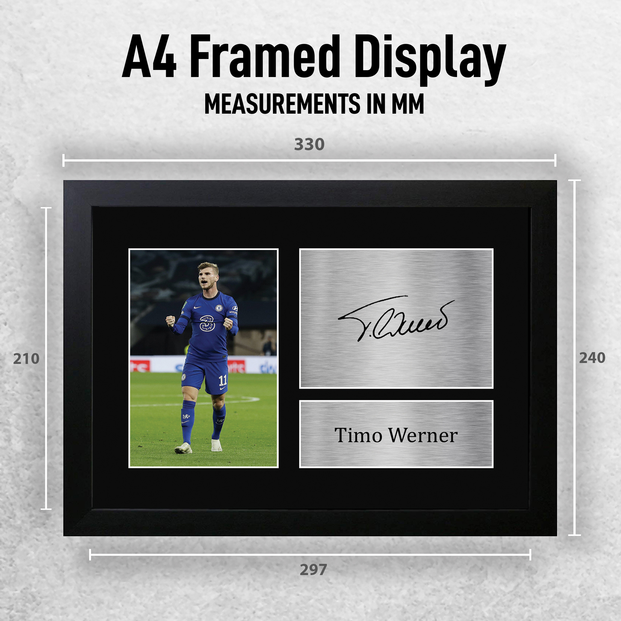Timo Werner A4 Chelsea Gift Ideas Printed Autograph Picture for Football Fans - Imagen 3 de 17
