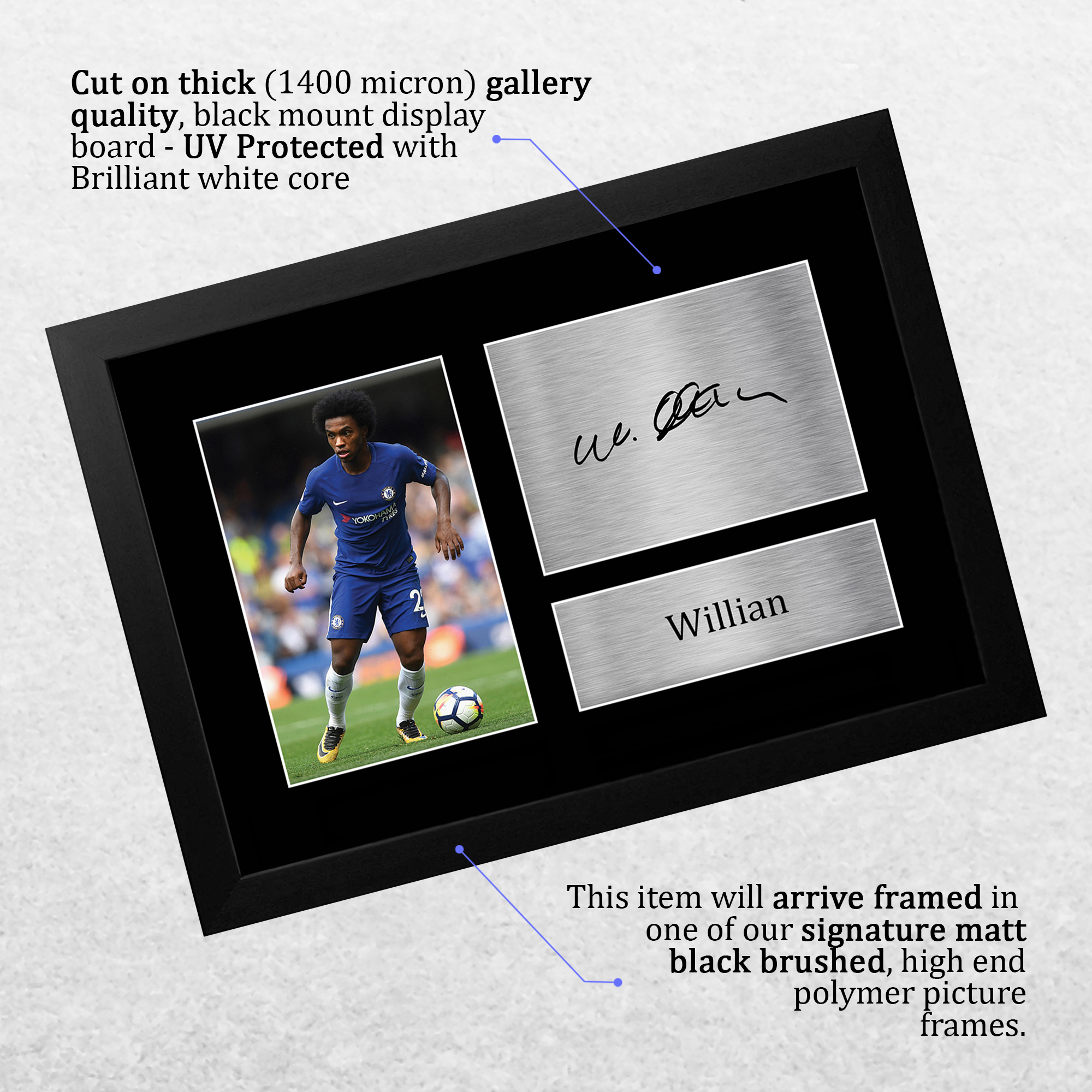 Willian Signed Pre Printed Autograph A4 Photo Gift For a Chelsea Fan - Imagen 12 de 17