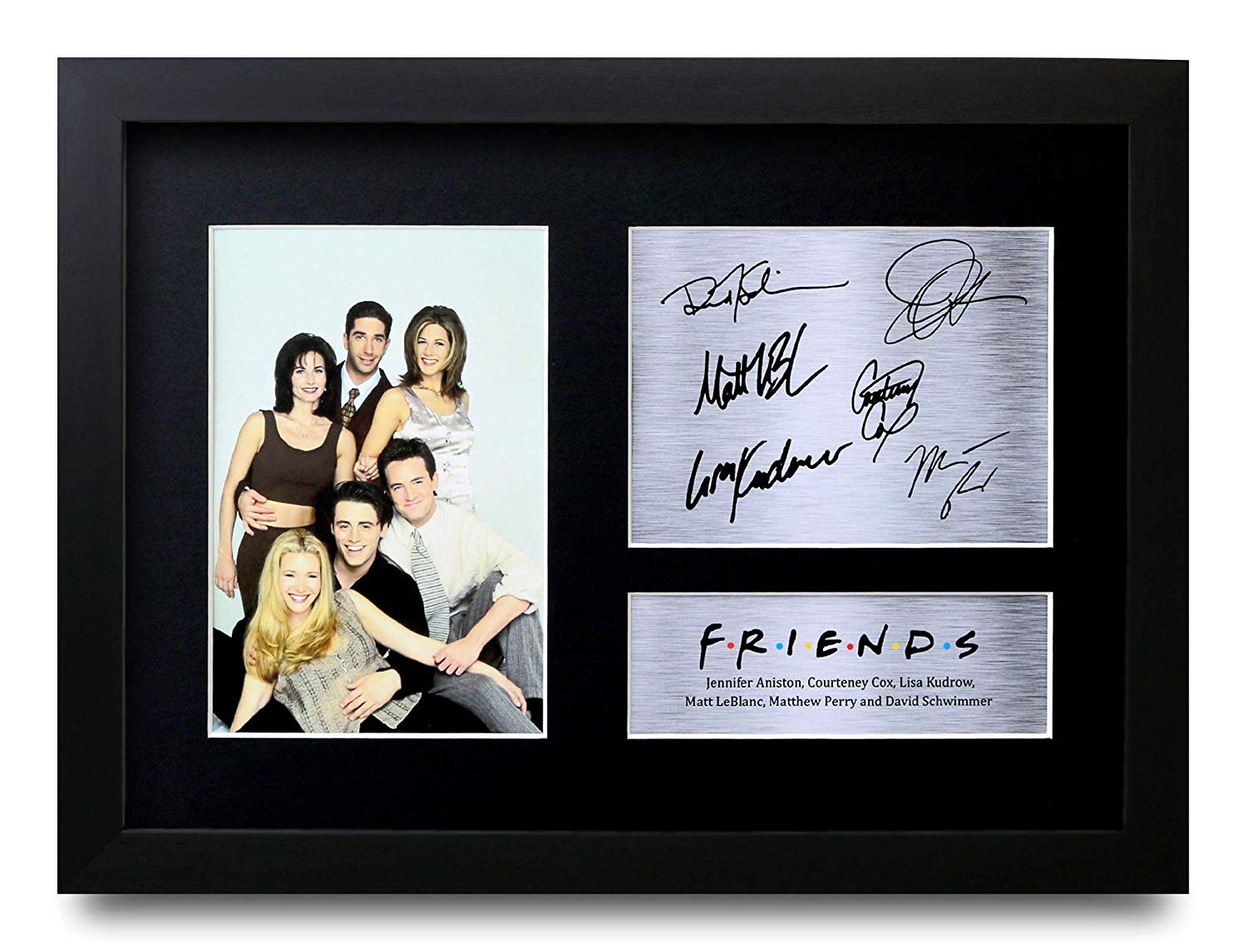 Friends Cast Collection Signed A4 Framed Printed Autograph Poster Print