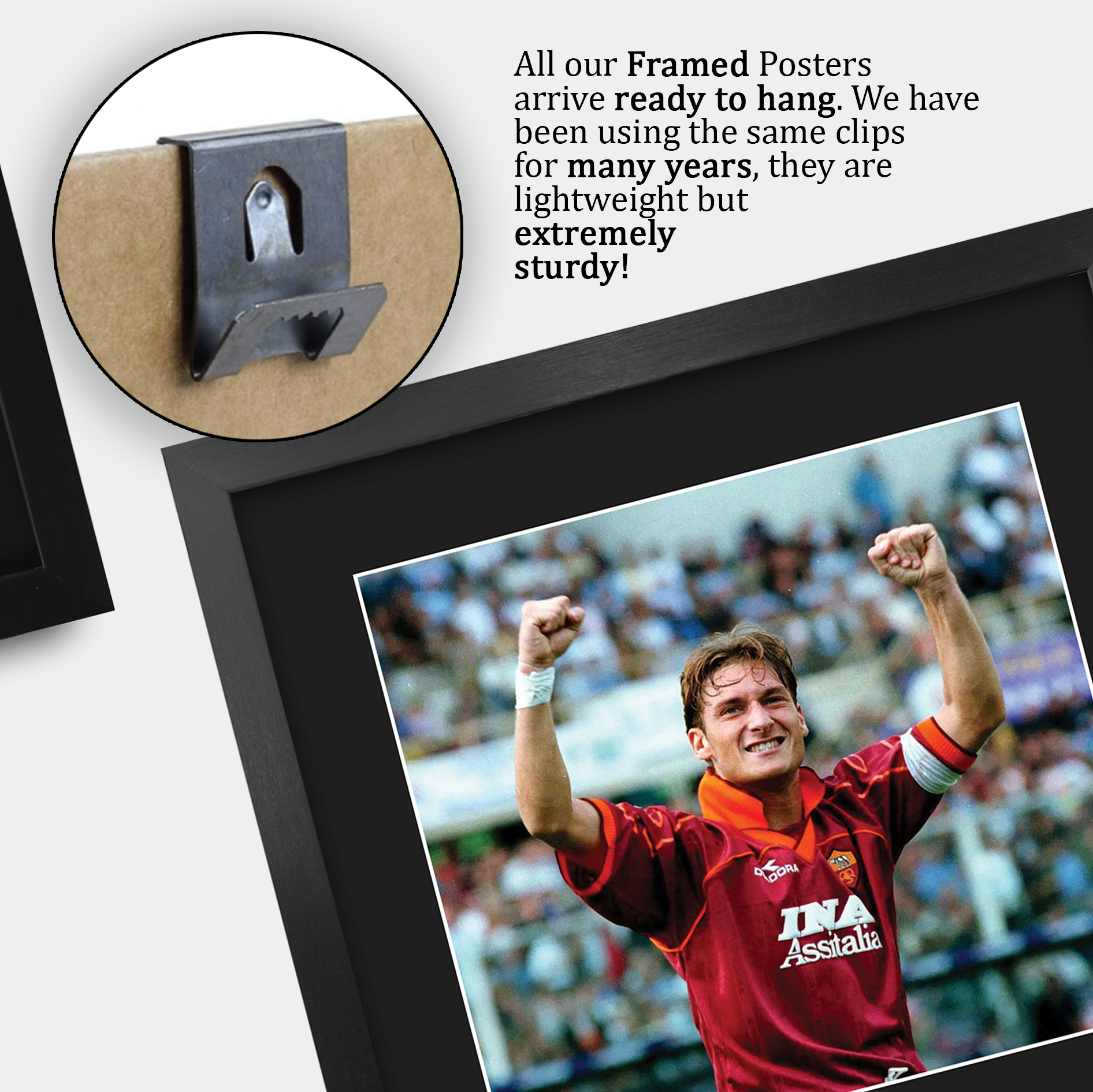 Foto Incorniciata Francesco Totti A4 Con Autografo - Regalo Per Tifosi Roma E Calcio - Foto 12