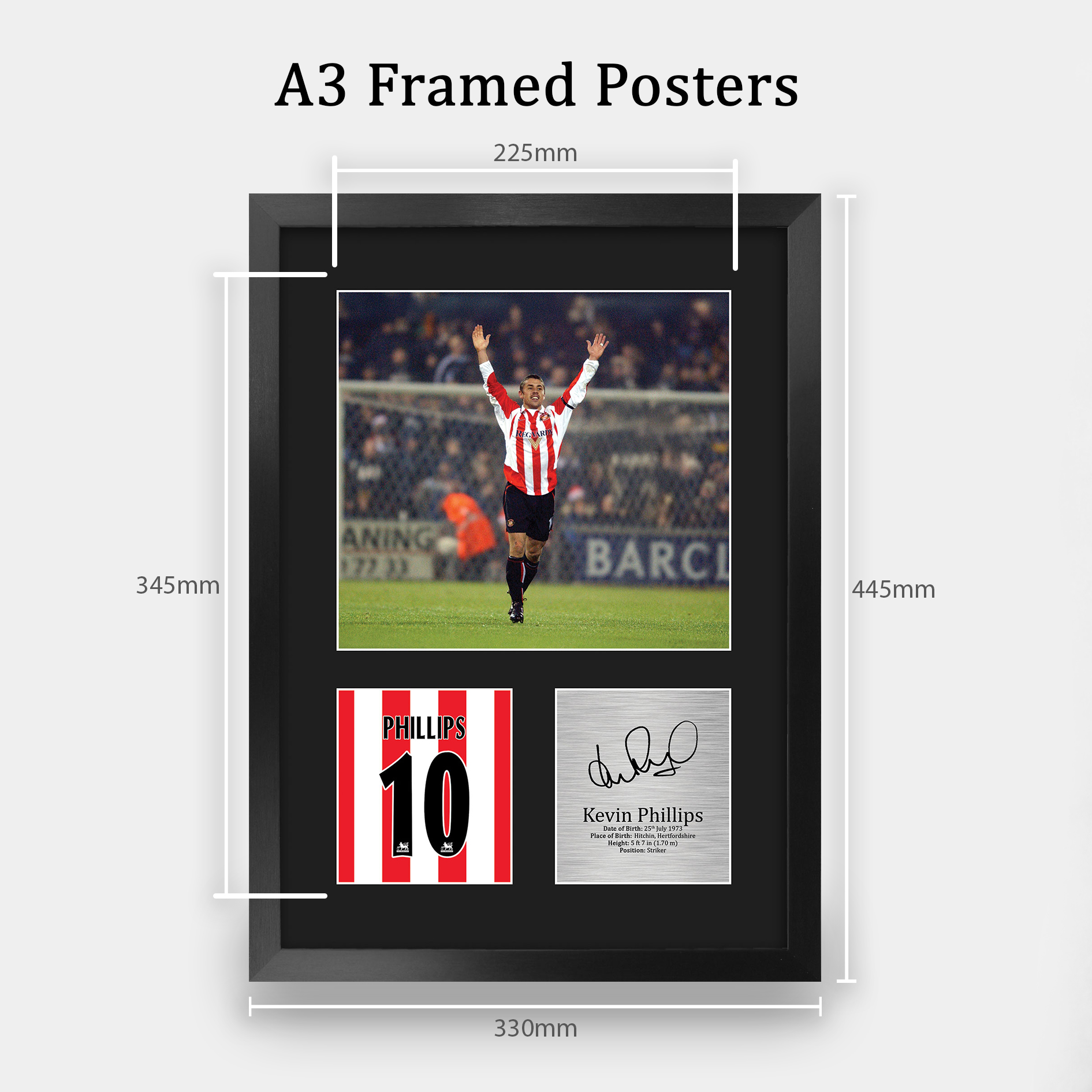 Kevin Phillips Sunderland Framed Printed Autograph Picture for Football Fans - Picture 23 of 28