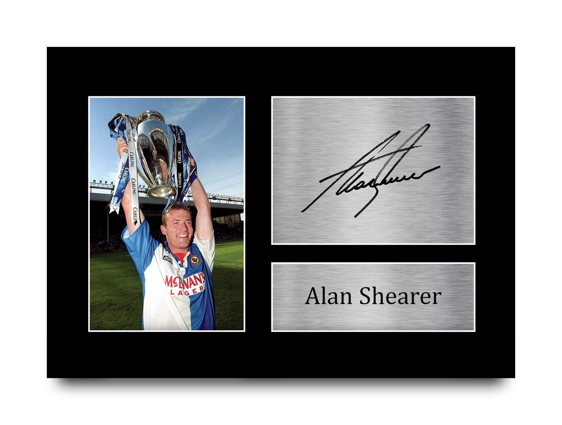 Photo Autographiée Alan Shearer 6x4" - Newcastle & England - Authentique + Certificat COA