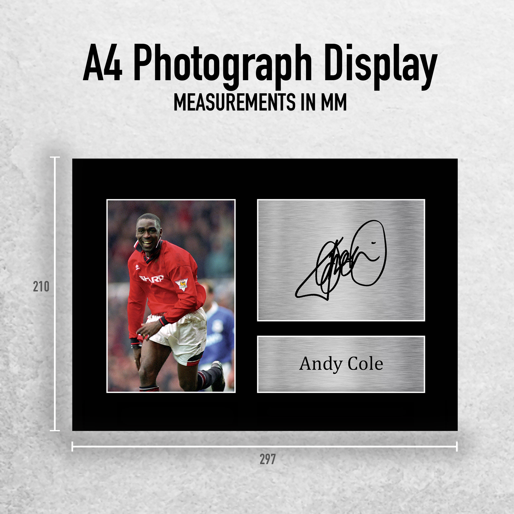 for Manchester Utd Football Fans Andy Cole Signed Printed