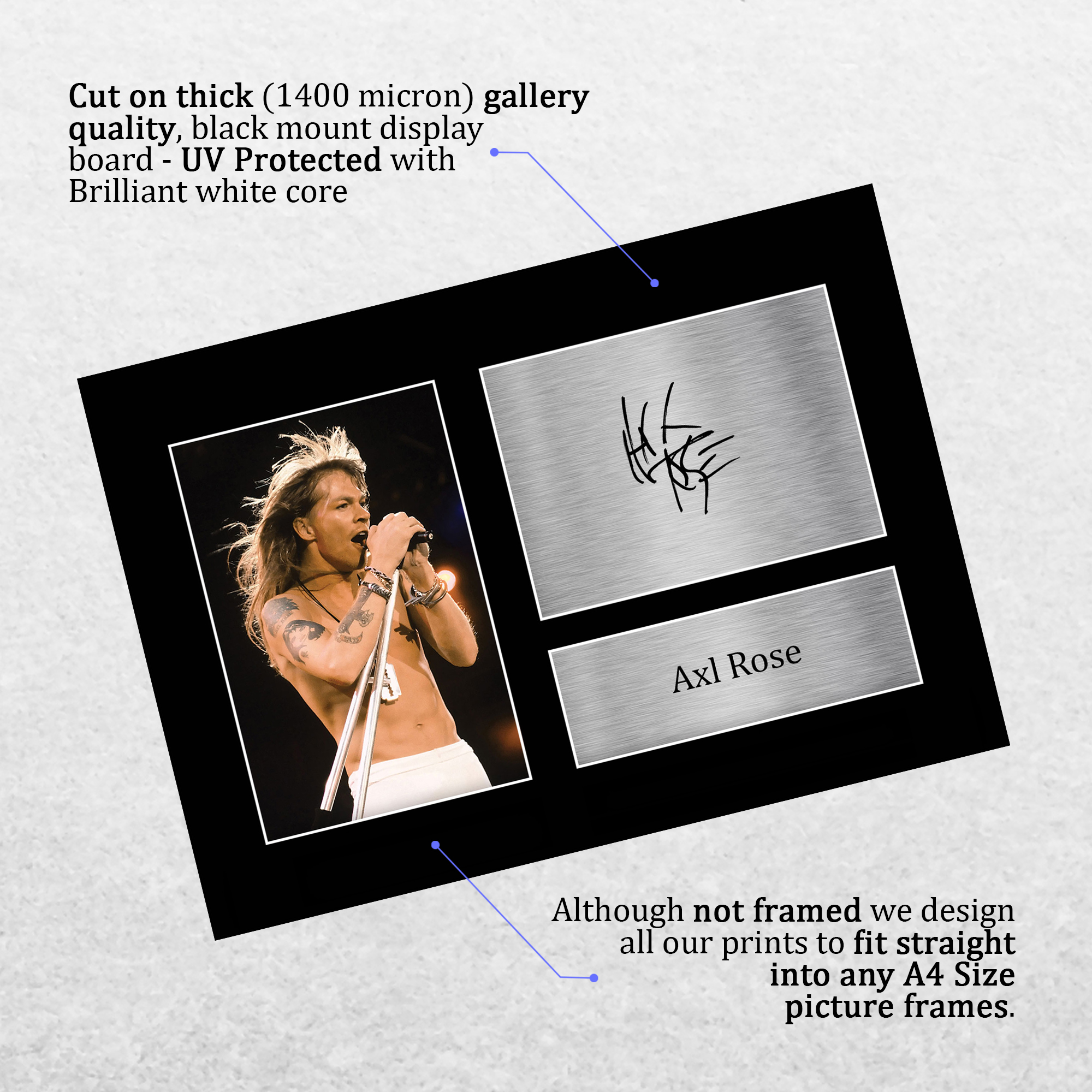 GUNS N' ROSES フレーム入り写真 495枚限定 Axl Rose AXL Rose Signed 11x14 Photograph GUNS N Roses BAS (Grad