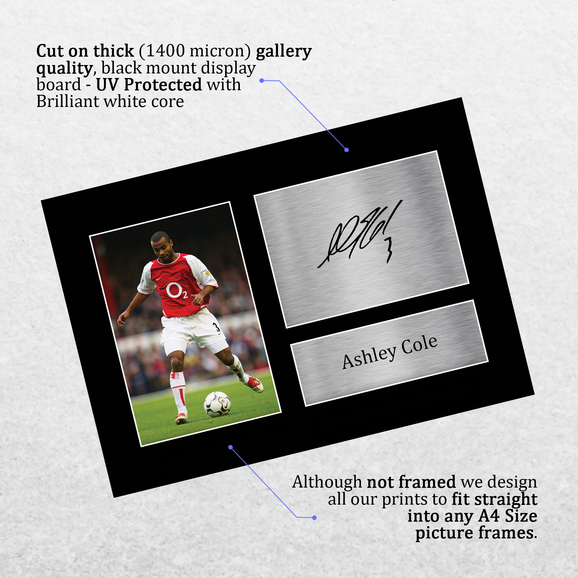 Autógrafo impreso de Ashley Cole gran idea de regalo foto A4 para fanáticos del fútbol americano - Imagen 12 de 17