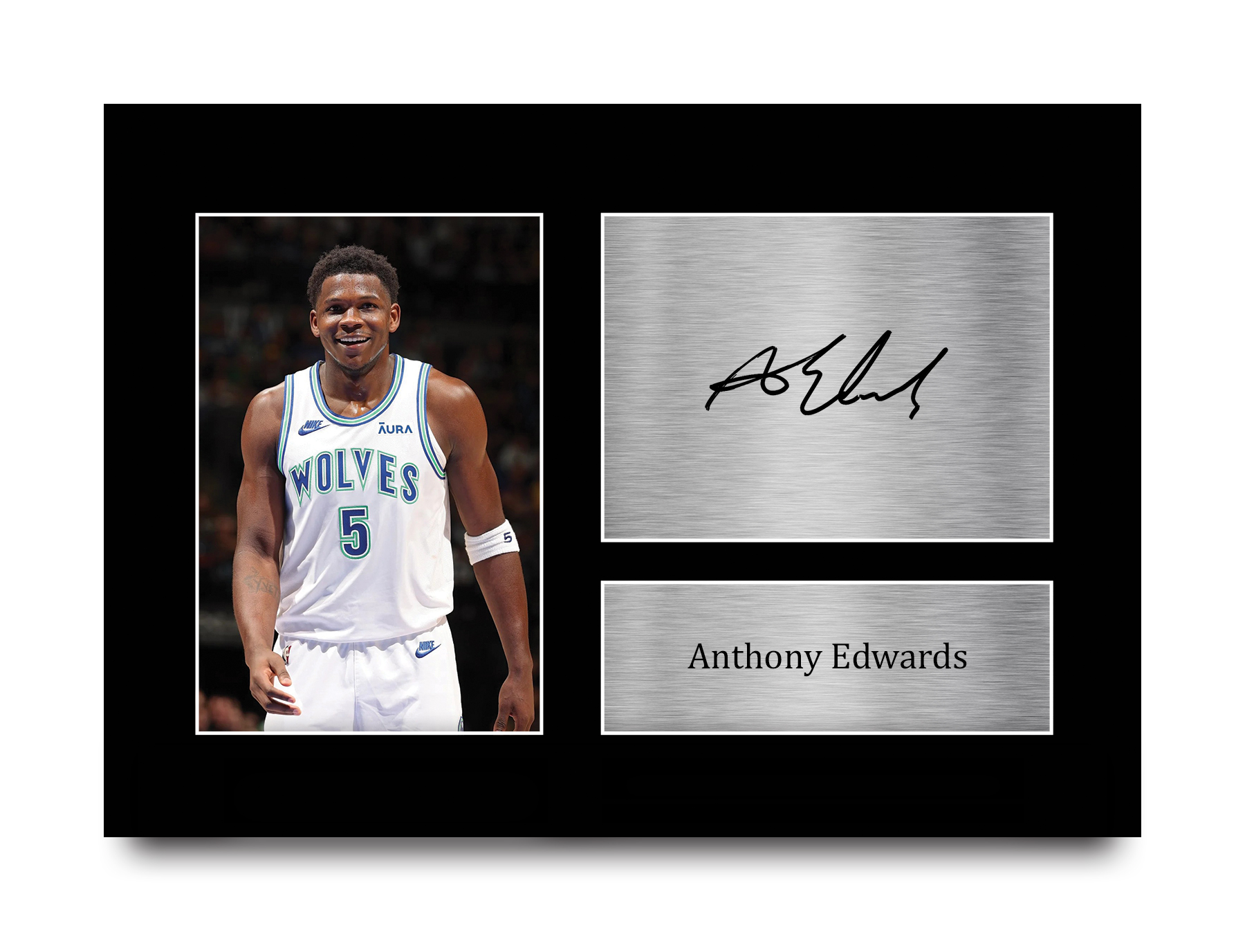 Anthony Edwards Minnesota Timberwolves Gift Autograph Photo for