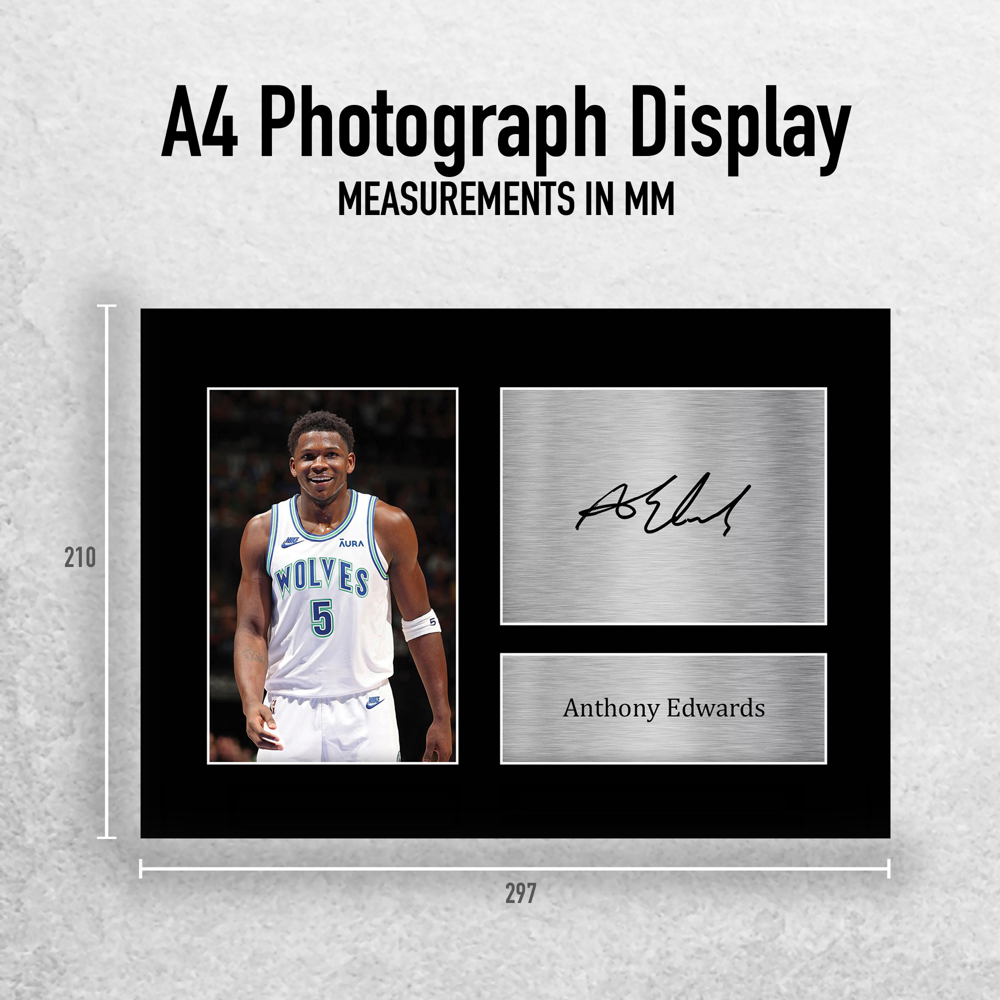 Anthony Edwards Minnesota Timberwolves Gift Autograph Photo for