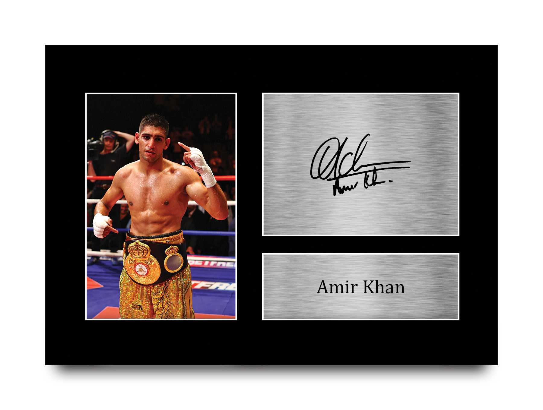 Amir Khan signed autograph 8x10 inch photo IP boxer full details included 
