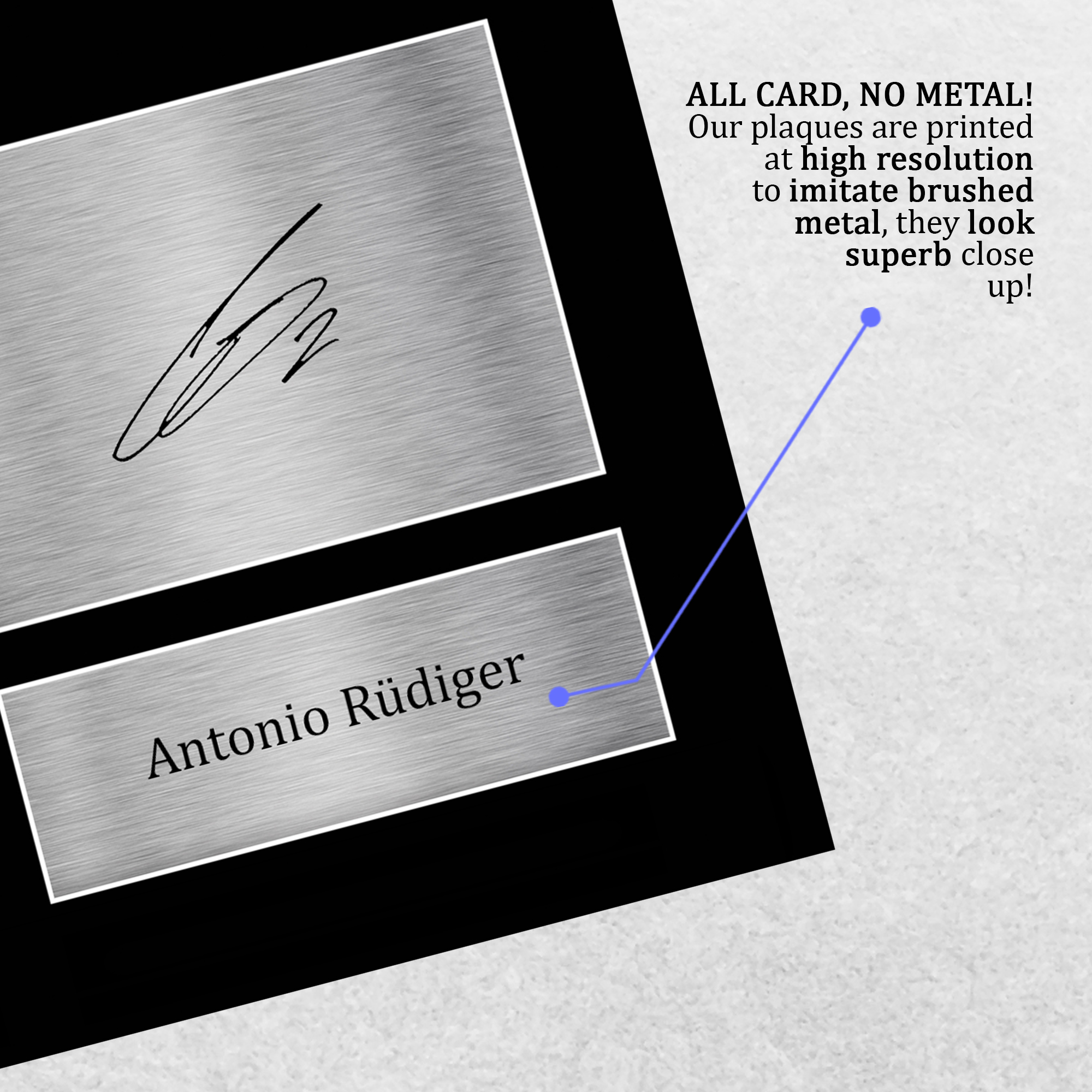 Imagen autógrafa firmada preimpresa de Antonio Rudiger Chelsea para fanáticos del fútbol - Imagen 14 de 17