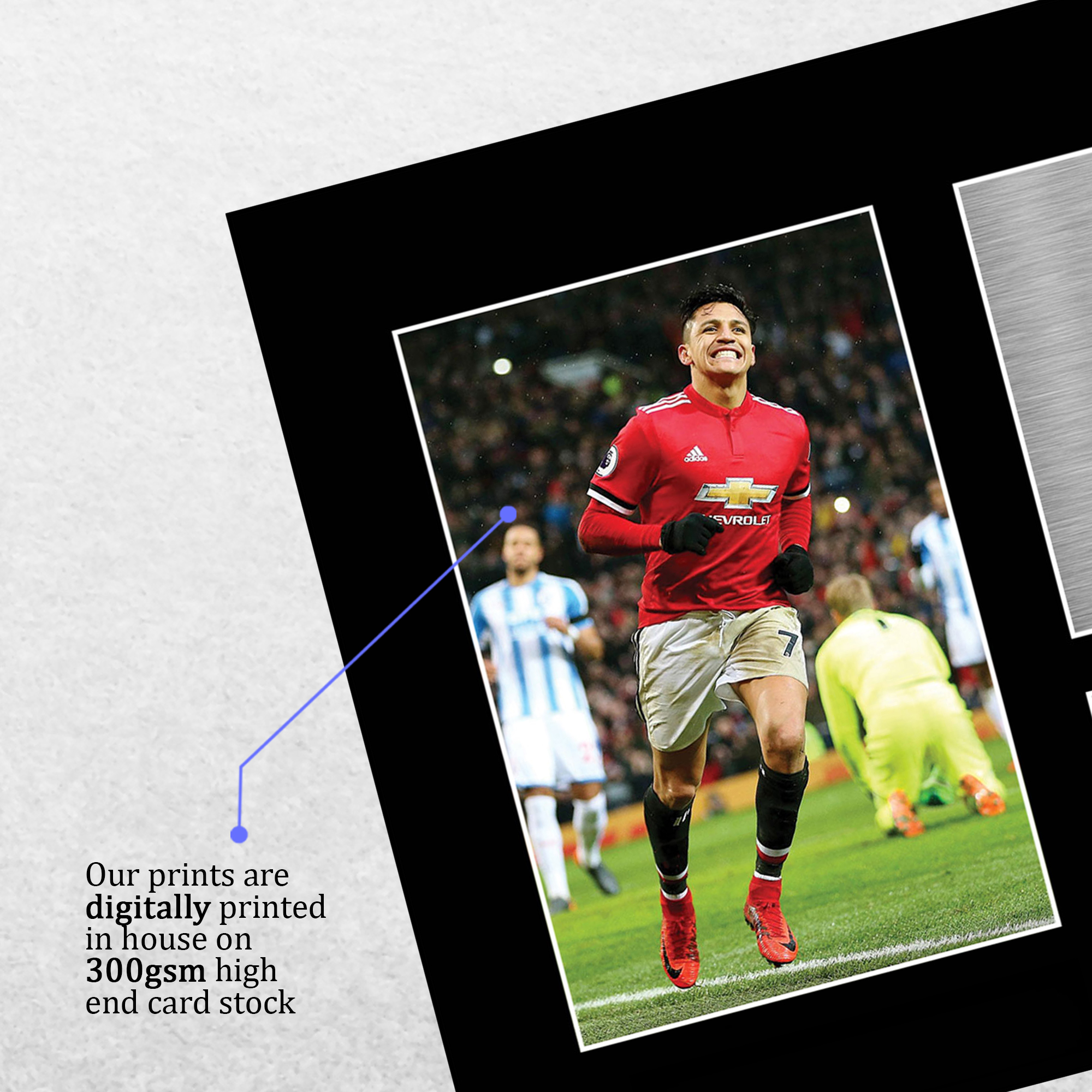 Gifts for Manchester Utd Fans Alexis Sanchez Signed A4 Framed
