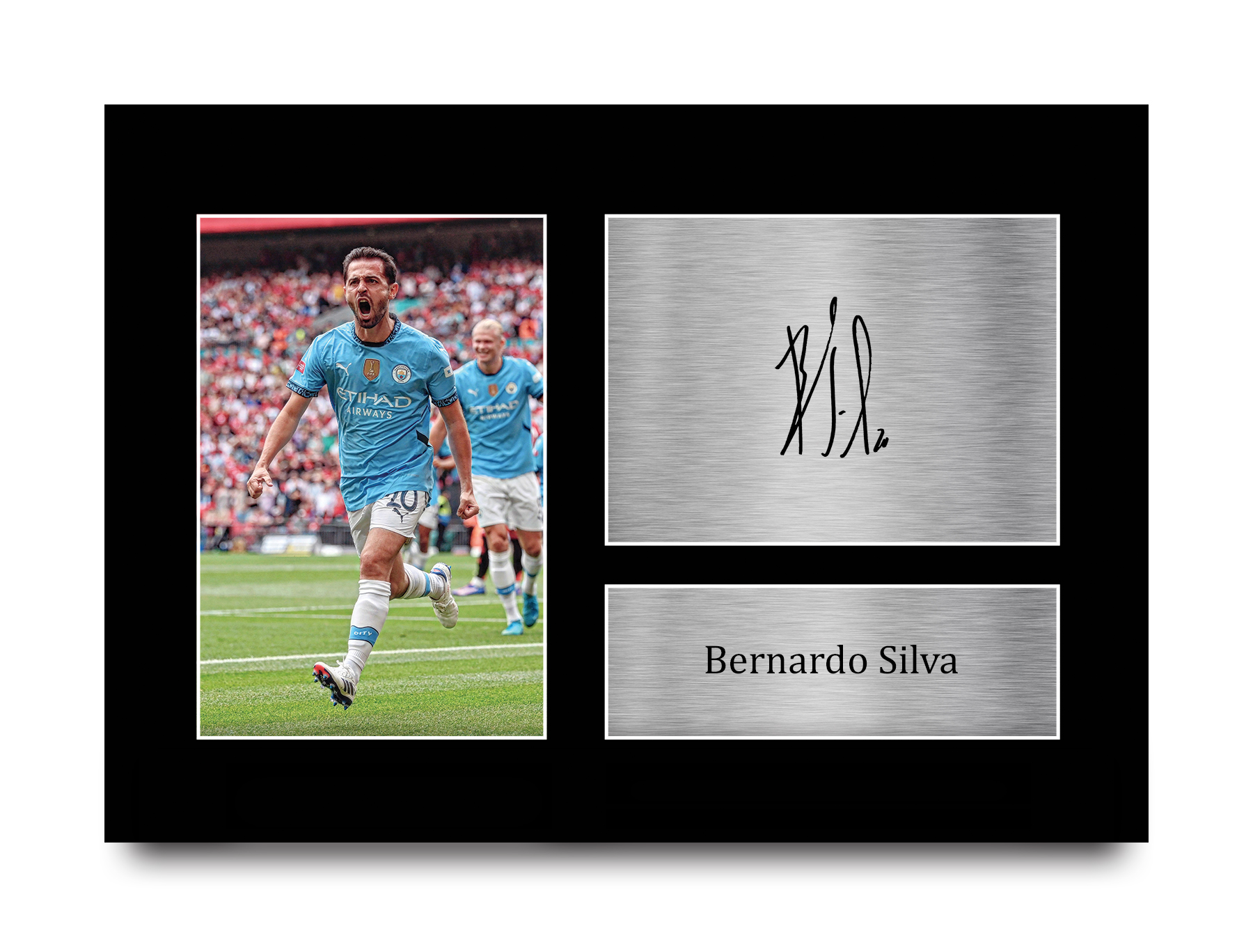 Bernardo Silva Signed A4 Framed Printed Autograph Manchester City