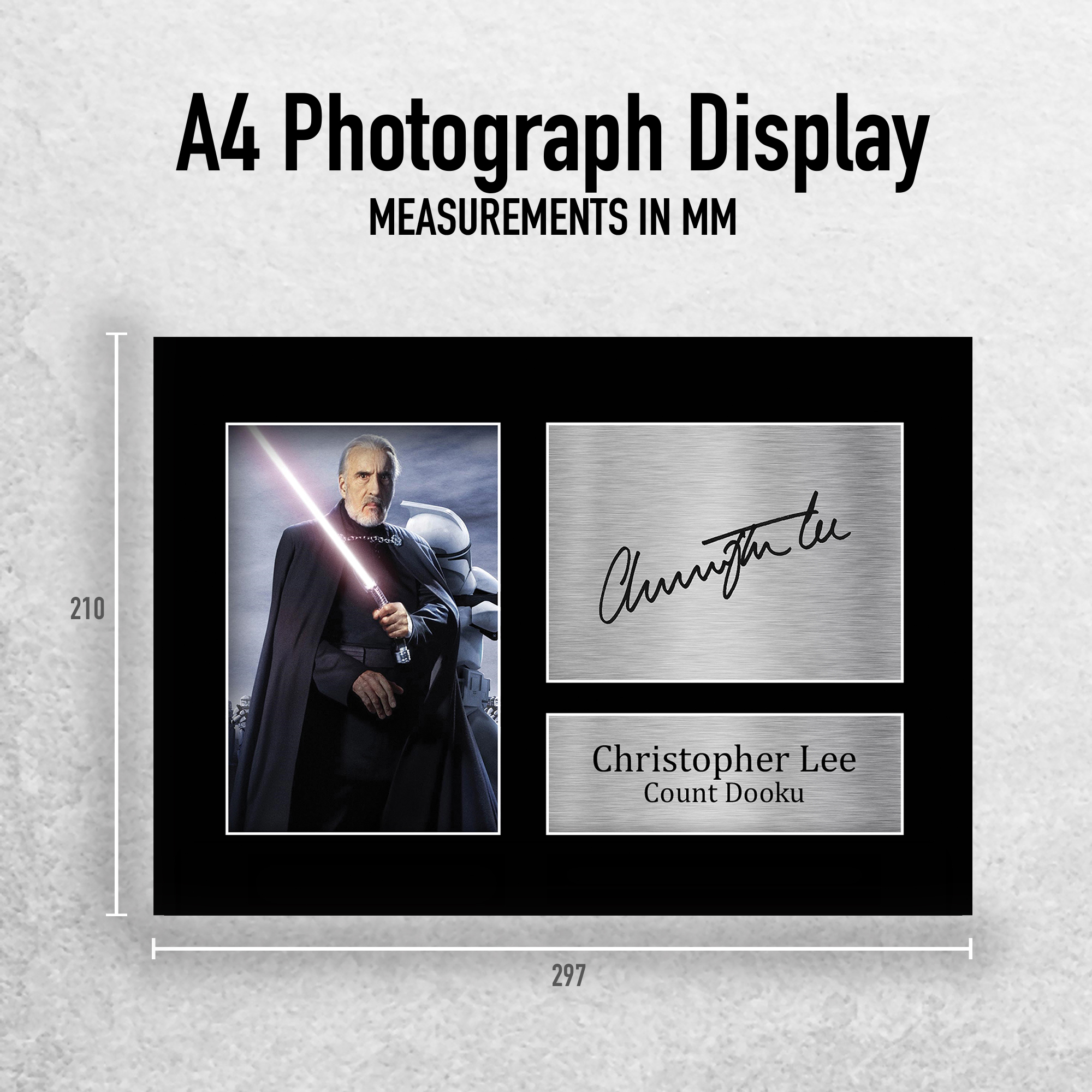 Christopher Lee Signed Pre Printed Autograph A4 Photo Gift For a Star Wars Fan - Picture 3 of 17
