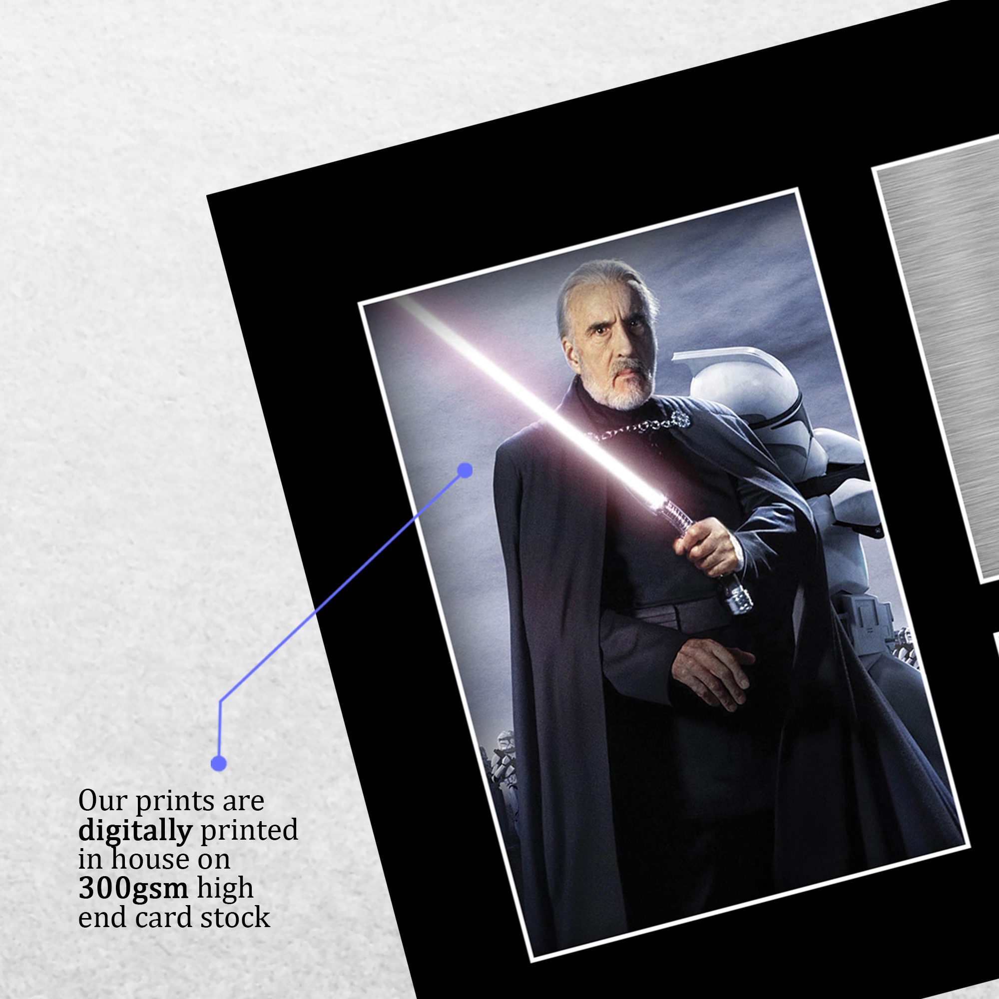 Christopher Lee Signed Pre Printed Autograph A4 Photo Gift For a Star Wars Fan - Picture 5 of 17