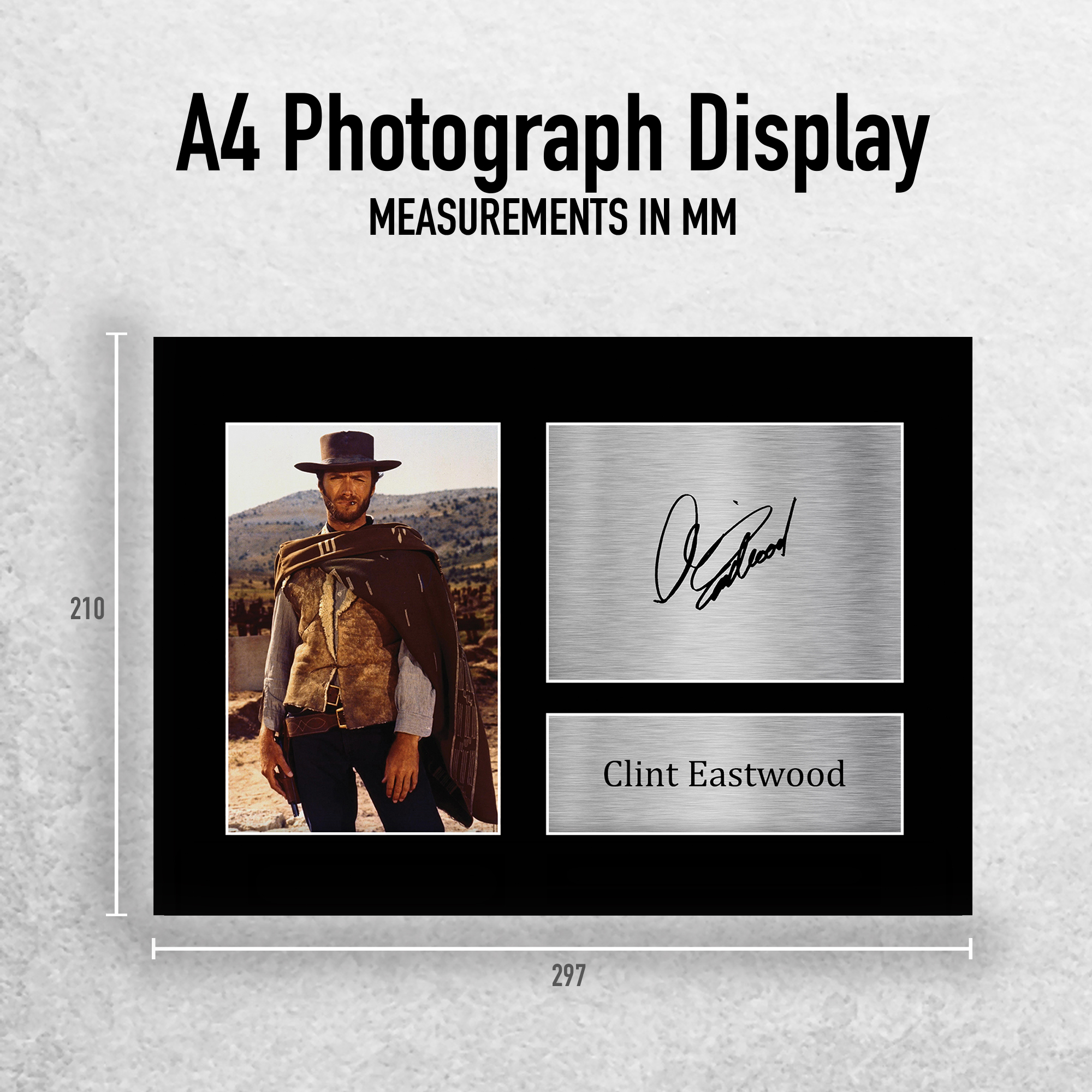 Clint Eastwood Signed Pre Printed Autograph A4 Photo Gift For Good