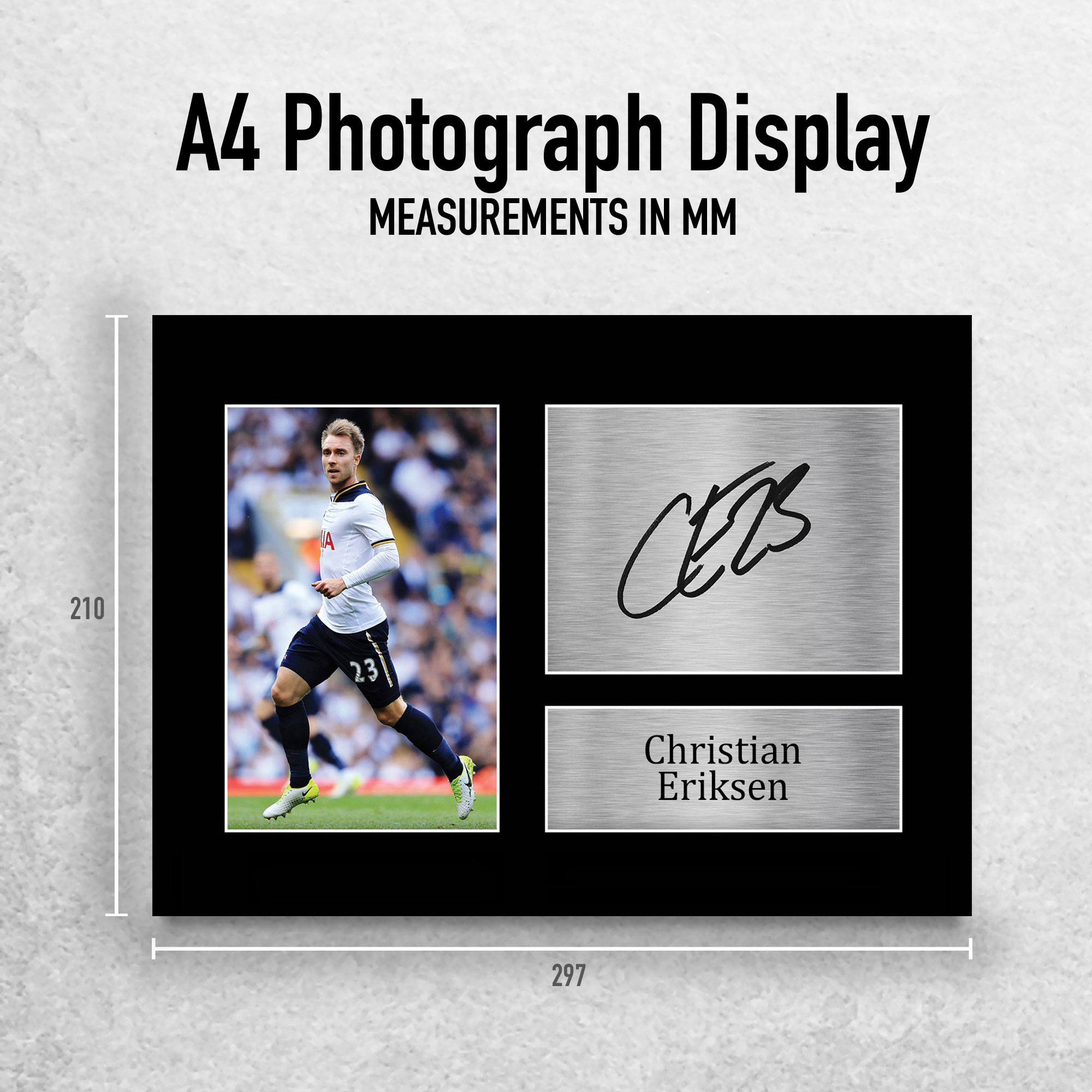 Christian Eriksen Signed A4 Print Autograph Gift For a Tottenham Hotspurs Fan - Produktbild 1