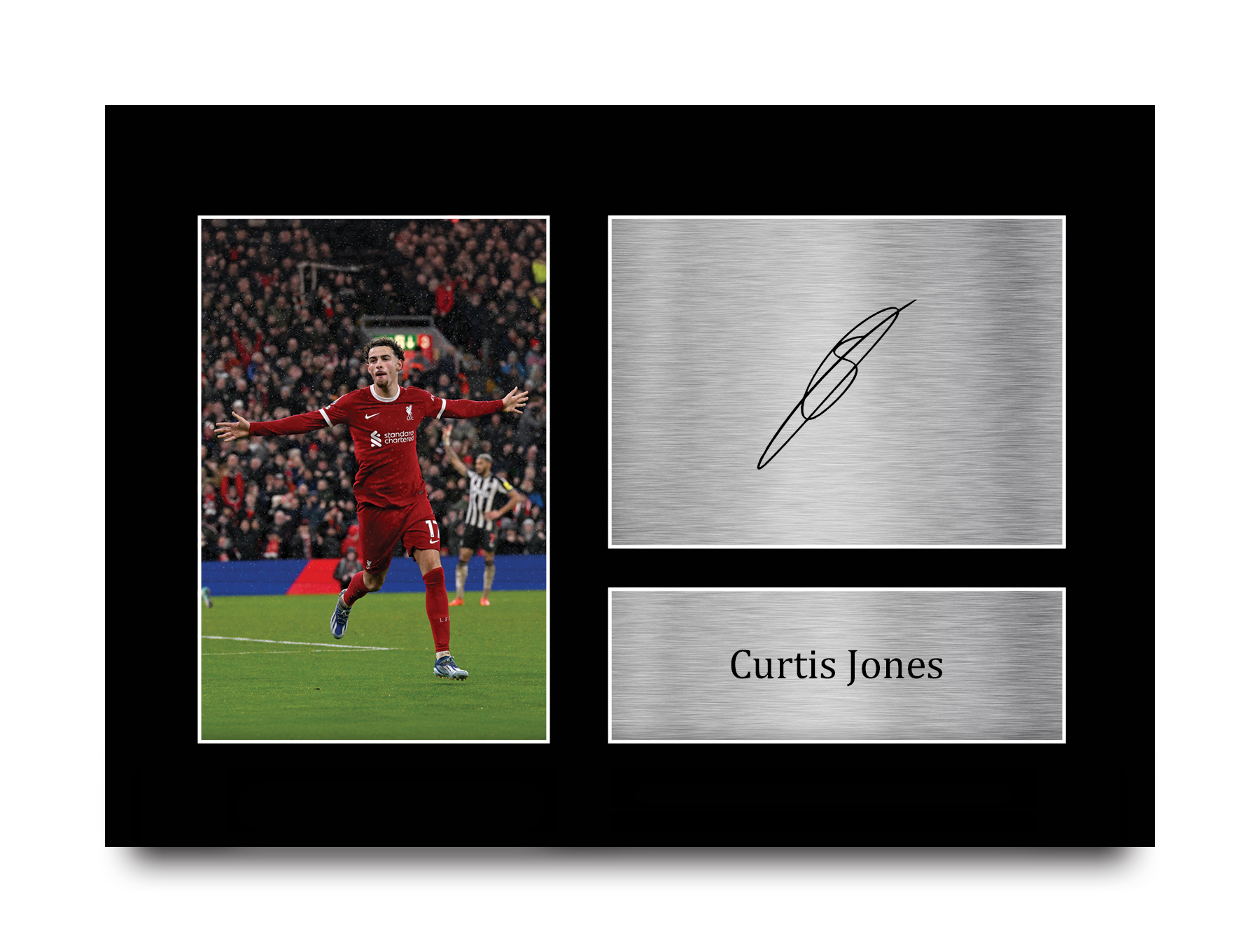Curtis Jones Liverpool Framed Printed Autograph Picture for Football Fans - Picture 10 of 17