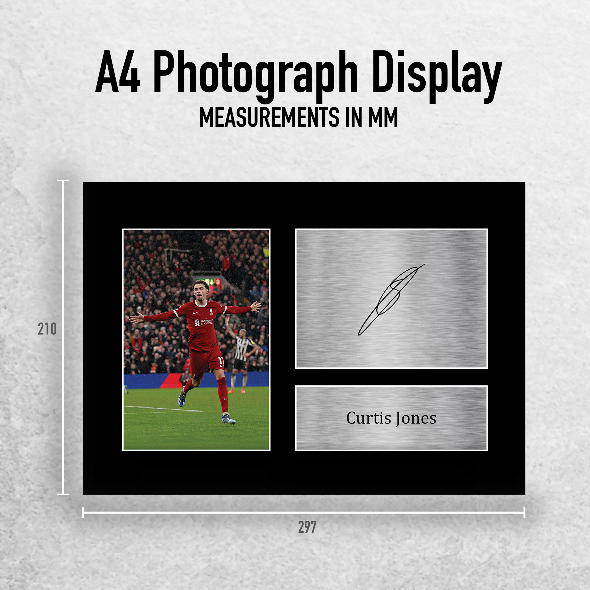 Curtis Jones Liverpool Framed Printed Autograph Picture for Football Fans - Picture 11 of 17