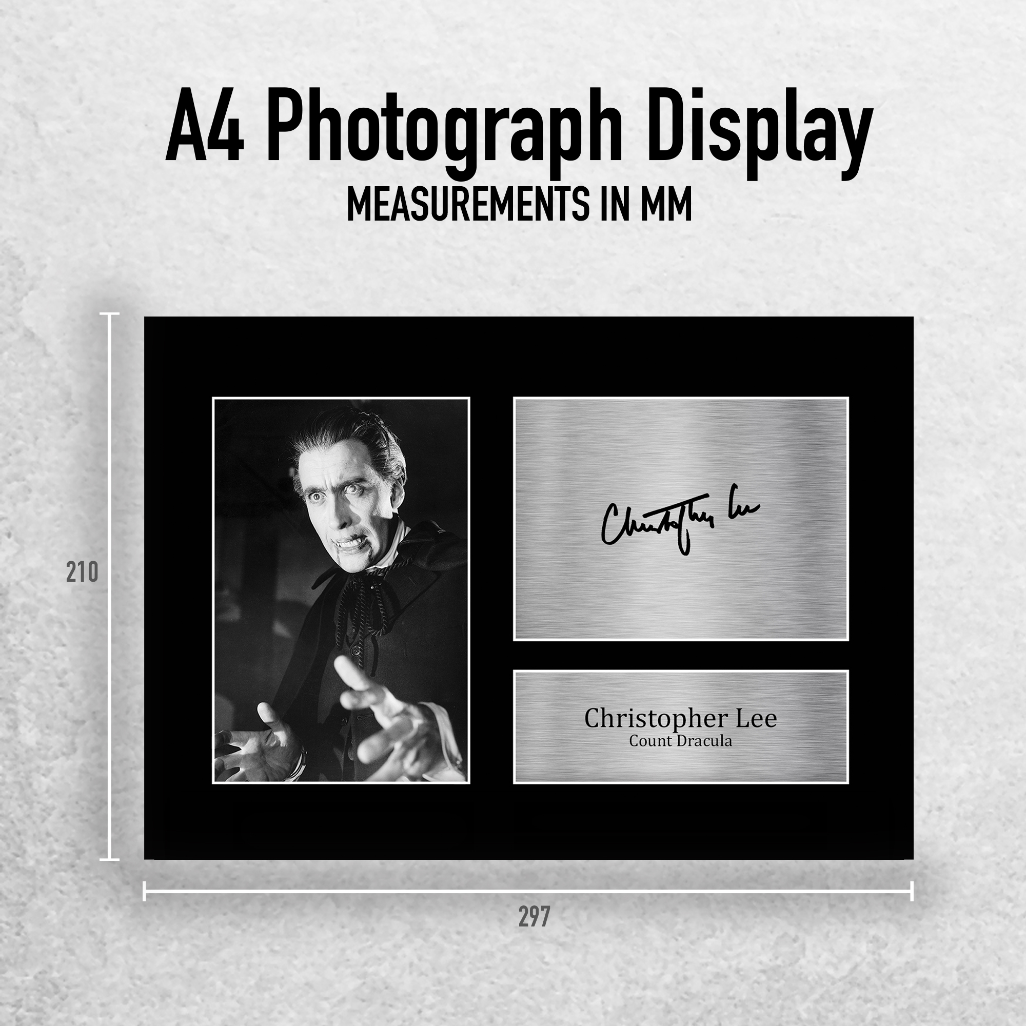 Christopher Lee Dracula Gift Idea Signed Autograph A4 Picture Print to Movie Fan - Picture 11 of 24