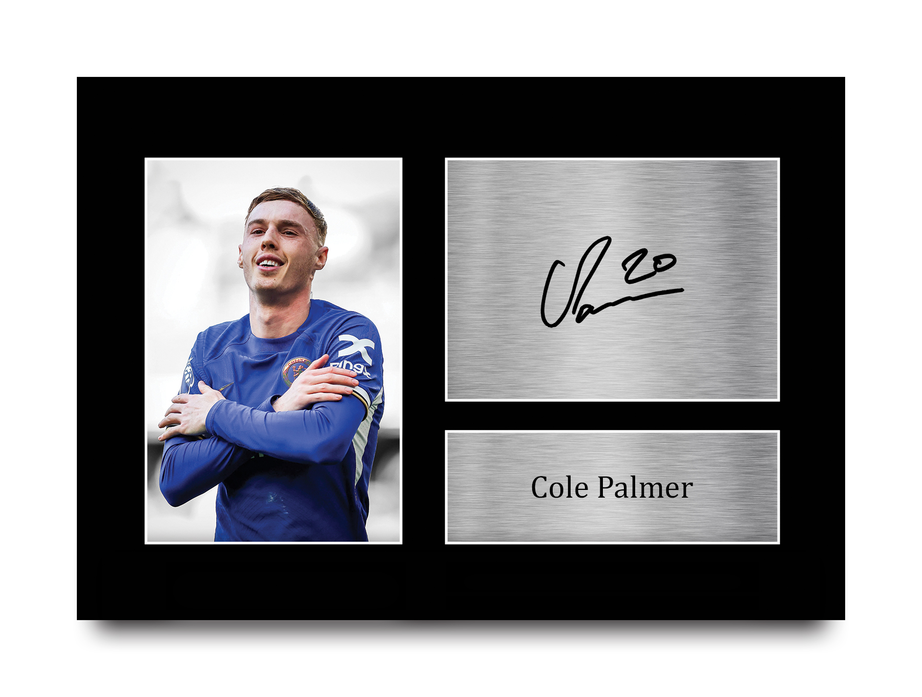 Imagen autógrafa impresa idea de regalo enmarcada Cole Palmer Chelsea para fanáticos del fútbol - Imagen 2 de 28