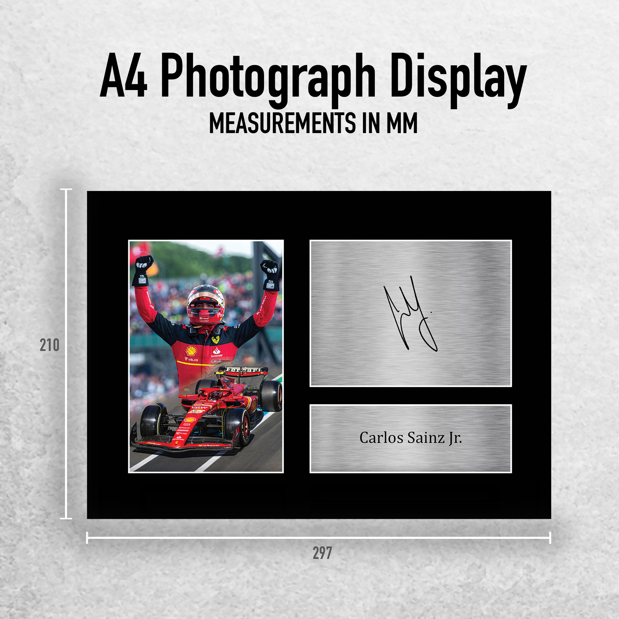 Carlos Sainz Jr Ferrari Gift Idea Framed Photo Prints for Fans of F1 Formula 1 - Picture 11 of 17