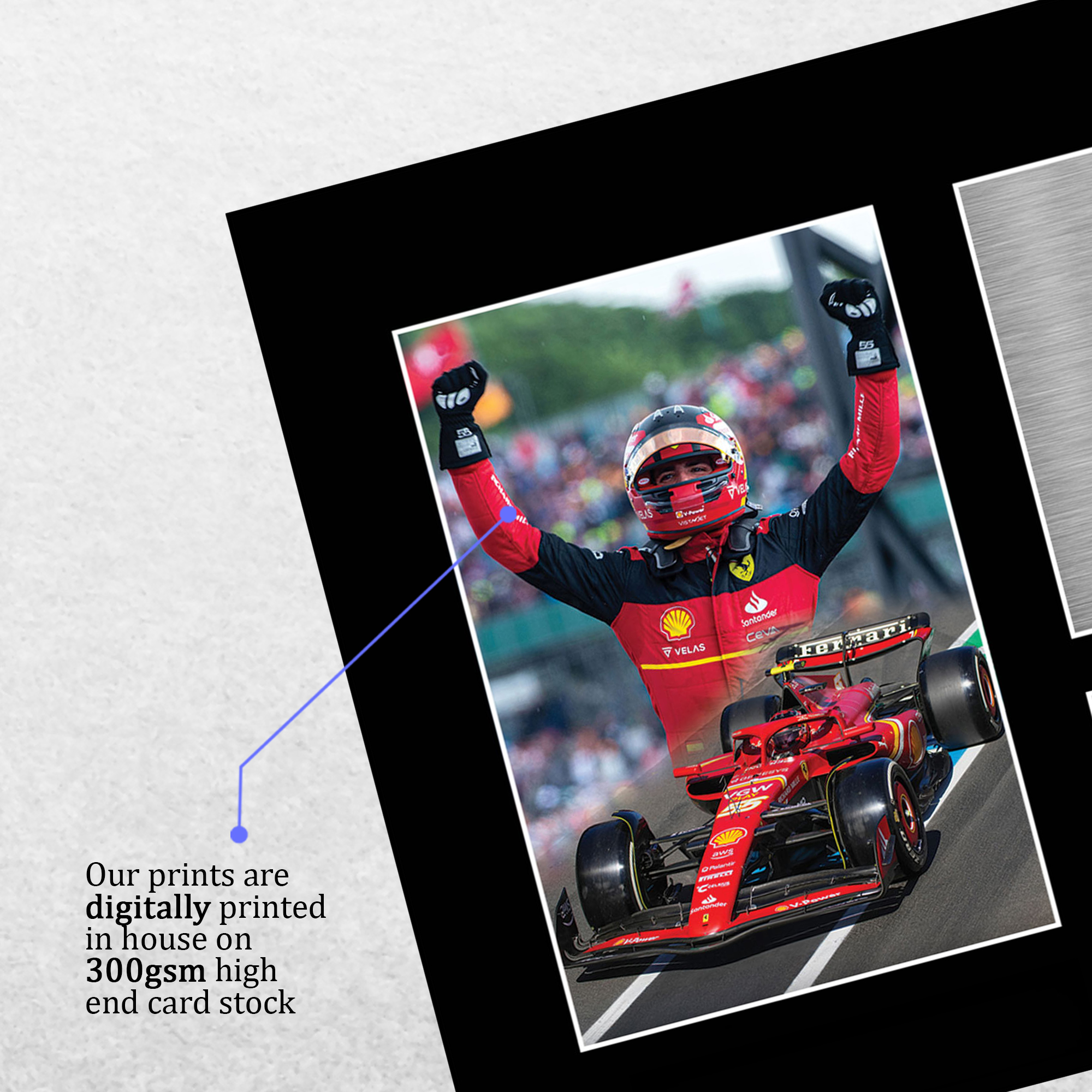 Carlos Sainz Jr Ferrari Gift Idea Framed Photo Prints for Fans of F1 Formula 1 - Picture 13 of 17