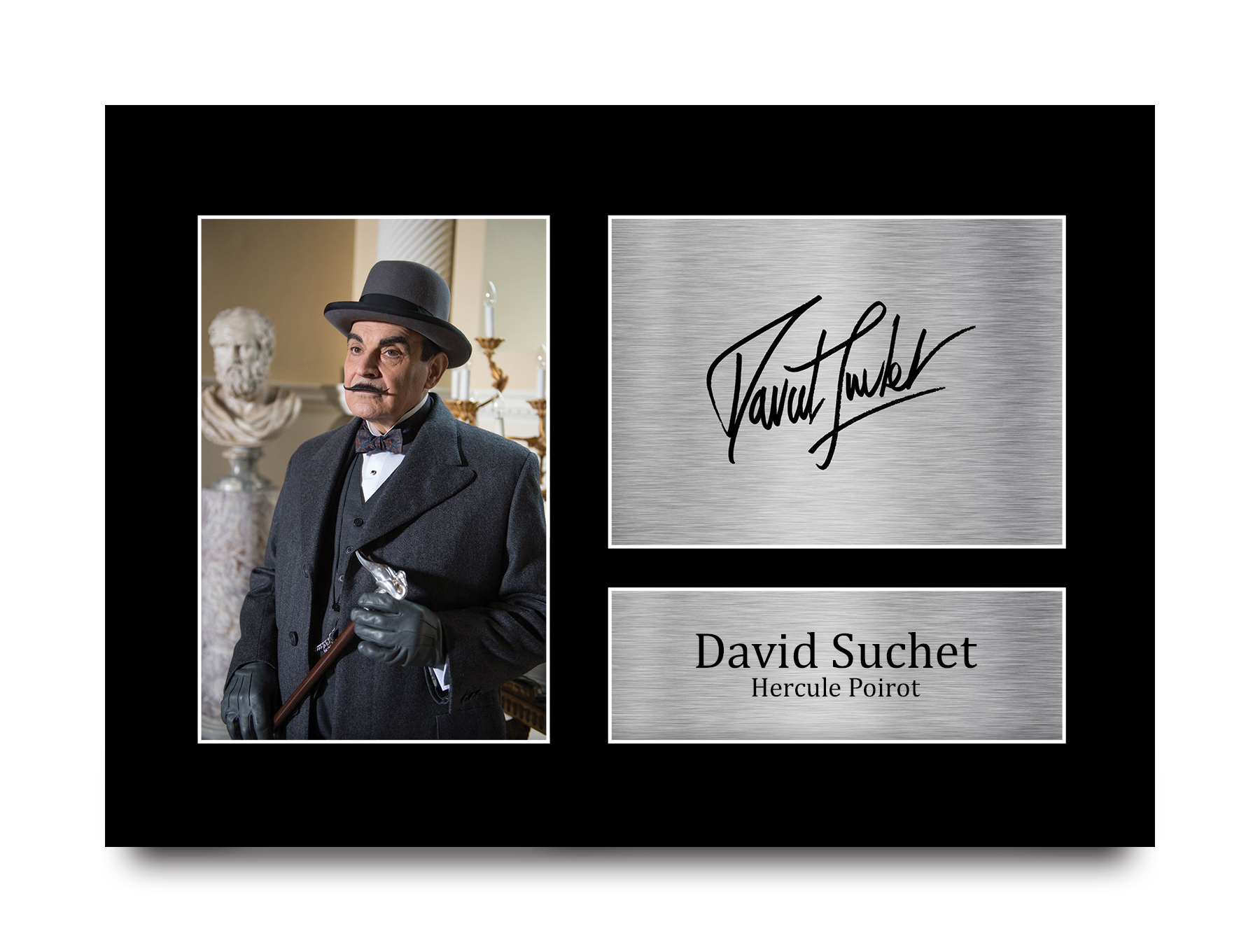 David Suchet Poirot Cool Gift Idea Printed Framed Autograph Picture for TV Fans