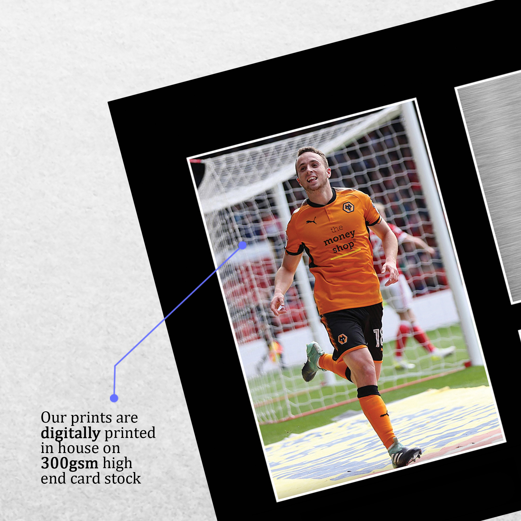 Autógrafo preimpreso firmado por Diogo Jota A4 exhibición de fotos regalo para un fanático de los lobos - Imagen 13 de 17