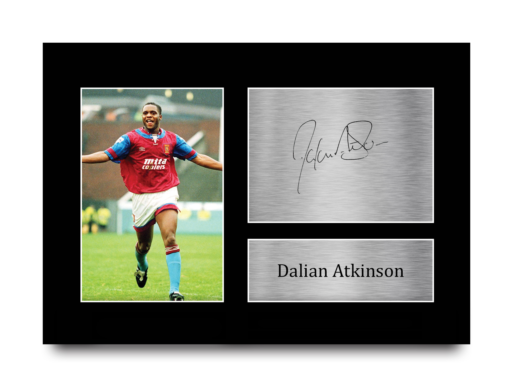 Dalian Atkinson Geschenke gedruckt Autogramm A4 Bild für Fußballfans - Bild 10 von 17